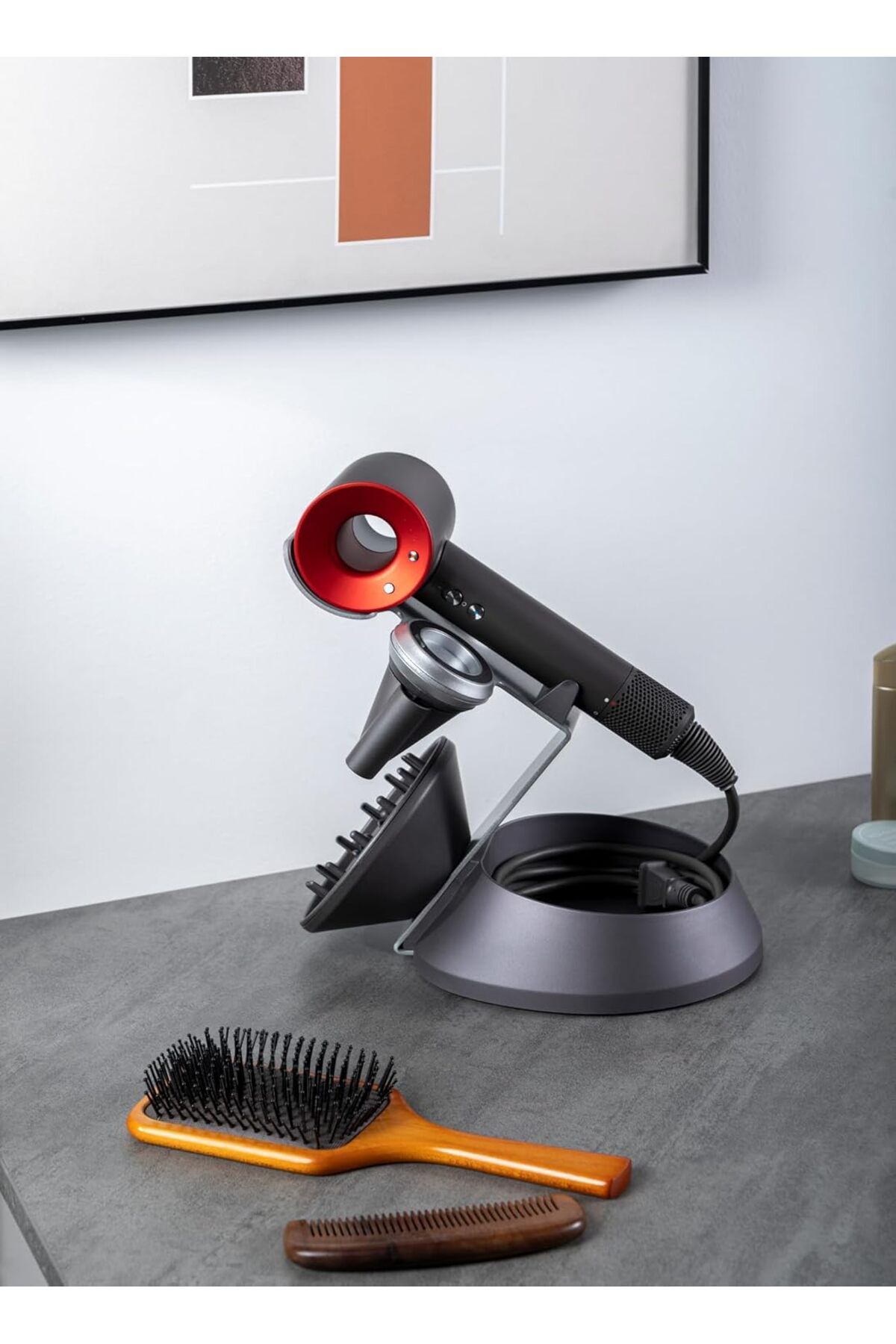 KDROĞLU plamystical Supersonic Saç Kurutma Makinesi için Manyetik Tutucu Stand, Difüzör ve Kablo Saklama