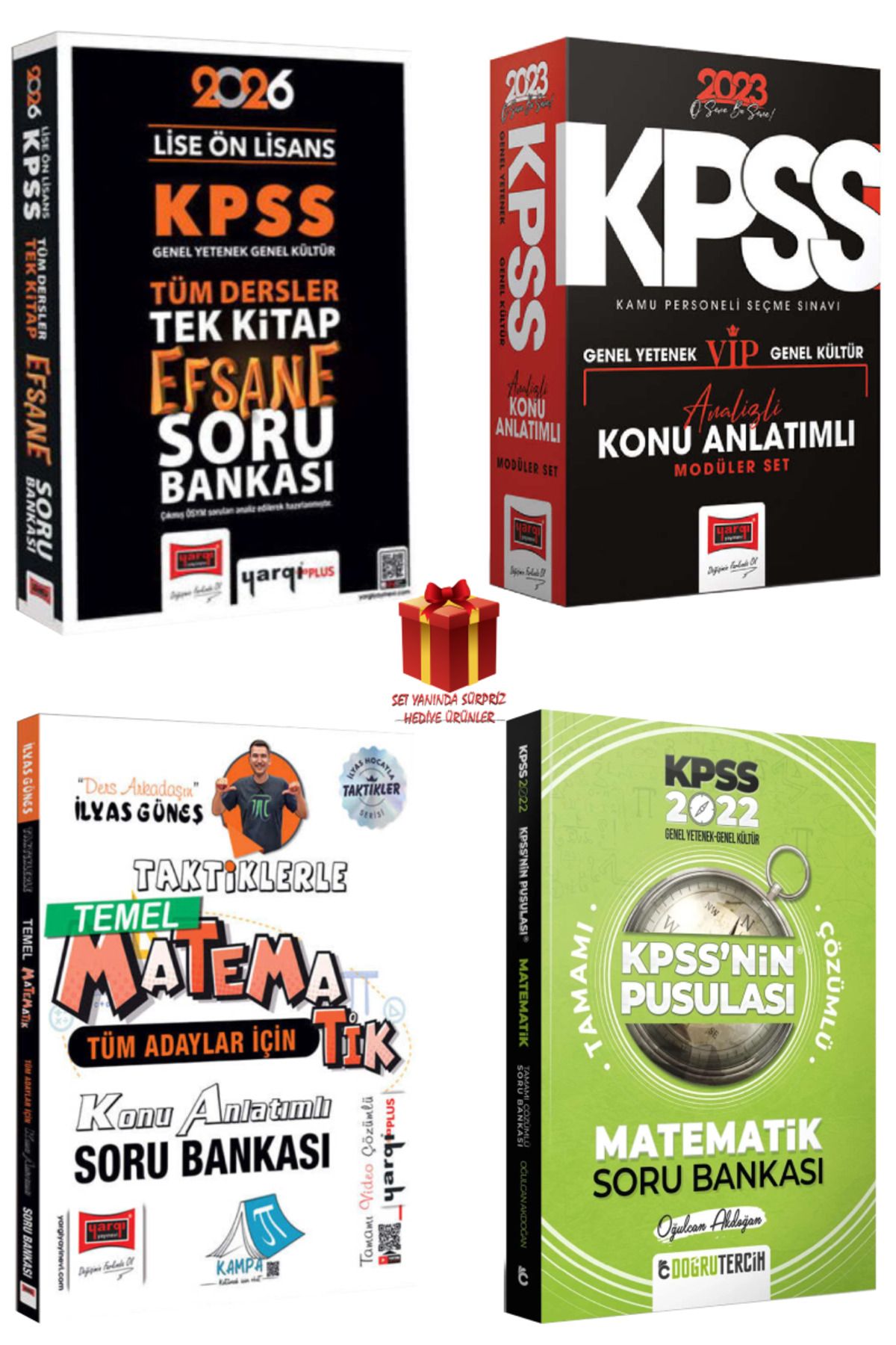 Yargı Yayınları 2026 KPSS Lise-Ön Lisans Tek Kitap Soru Bankası+Konu Anlatım Modüler+İlyas Güneş|Matematik Konu-Soru