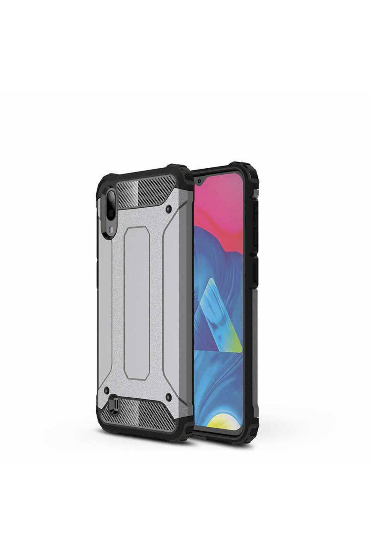 halkhouse Galaxy M10 Kılıf Zırh Tank Sert Korumalı Silikon Crash Silikon Kapak