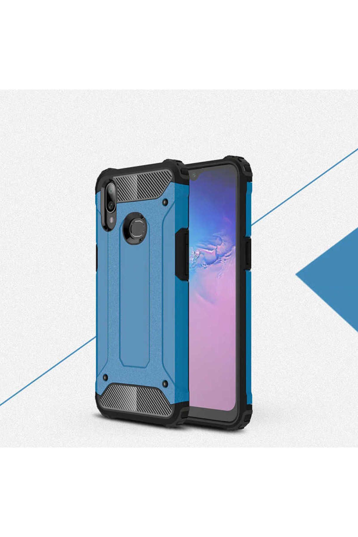 halkhouse Galaxy A10S Kılıf Zırh Tank Sert Korumalı Silikon Crash Silikon Kapak