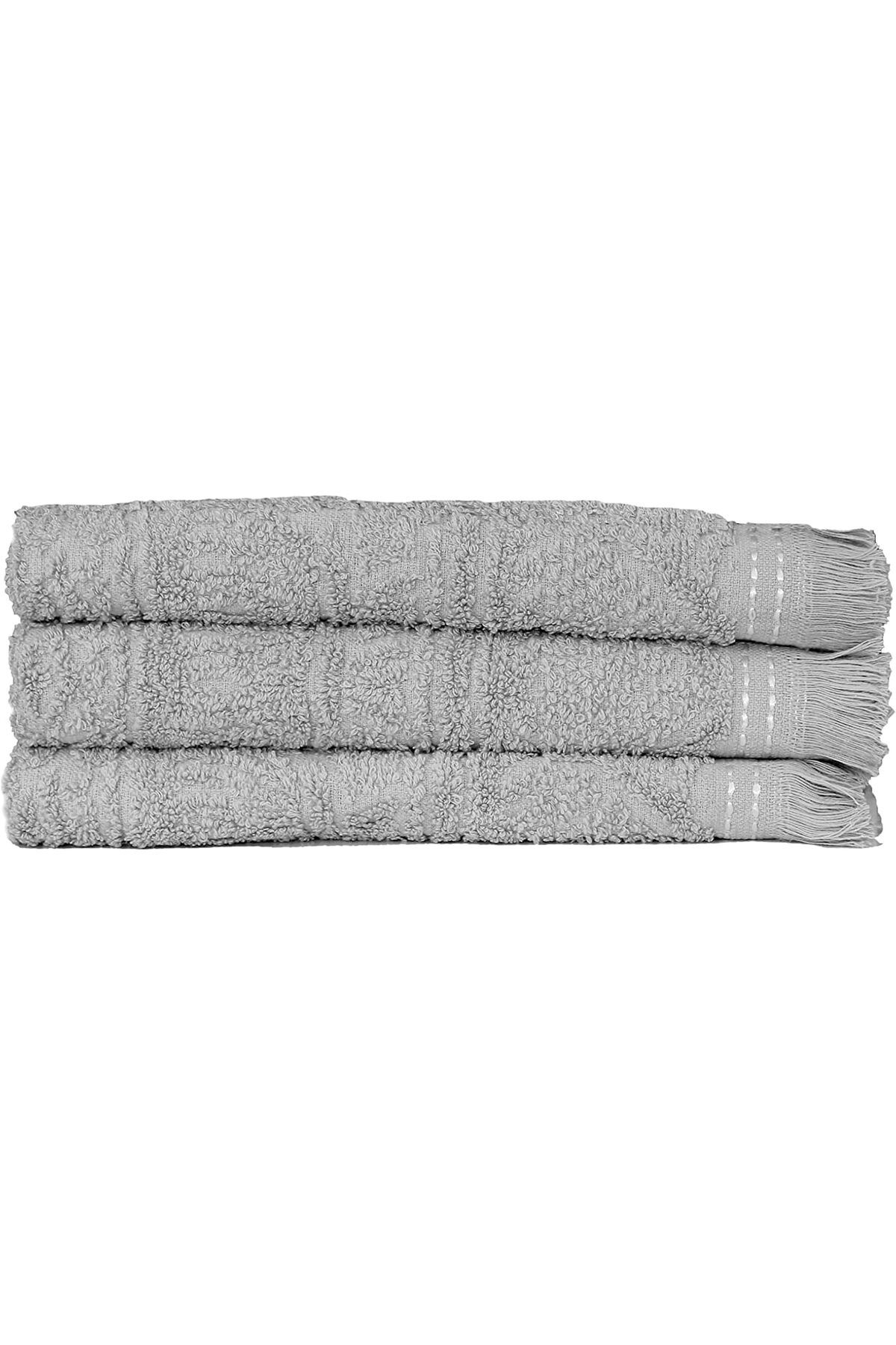 mazıdağı mazzıdağ HOME 3'lü Saçaklı Gri Mutfak 30x50 cm. El Havlusu new store 1133631