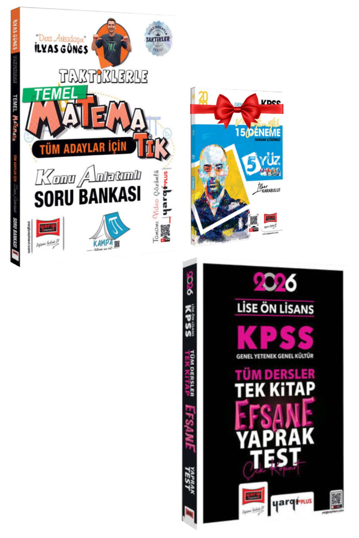 Yargı Yayınları İlyas Güneş|Taktiklerle Temel Matematik Konu Anlatımlı Soru B.+2026 KPSS Lise Ön Lisans Yaprak Test