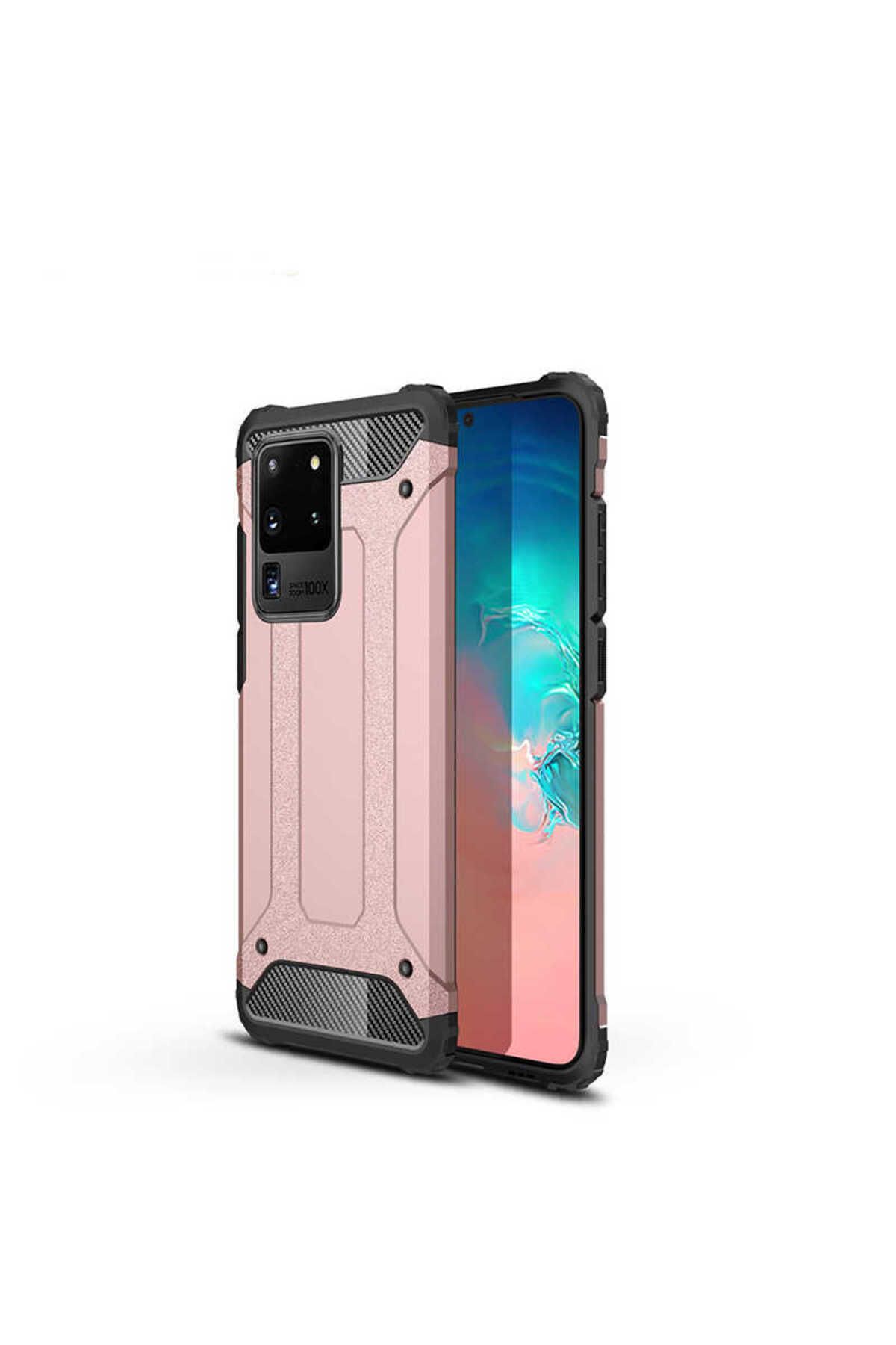 halkhouse Galaxy S20 Ultra Kılıf Zırh Tank Sert Korumalı Silikon Crash Silikon Kapak
