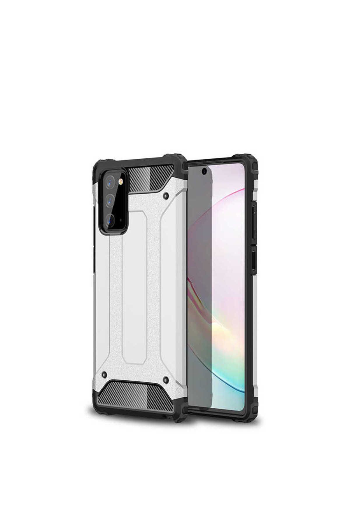 halkhouse Galaxy Note 20 Kılıf Zırh Tank Sert Korumalı Silikon Crash Silikon Kapak