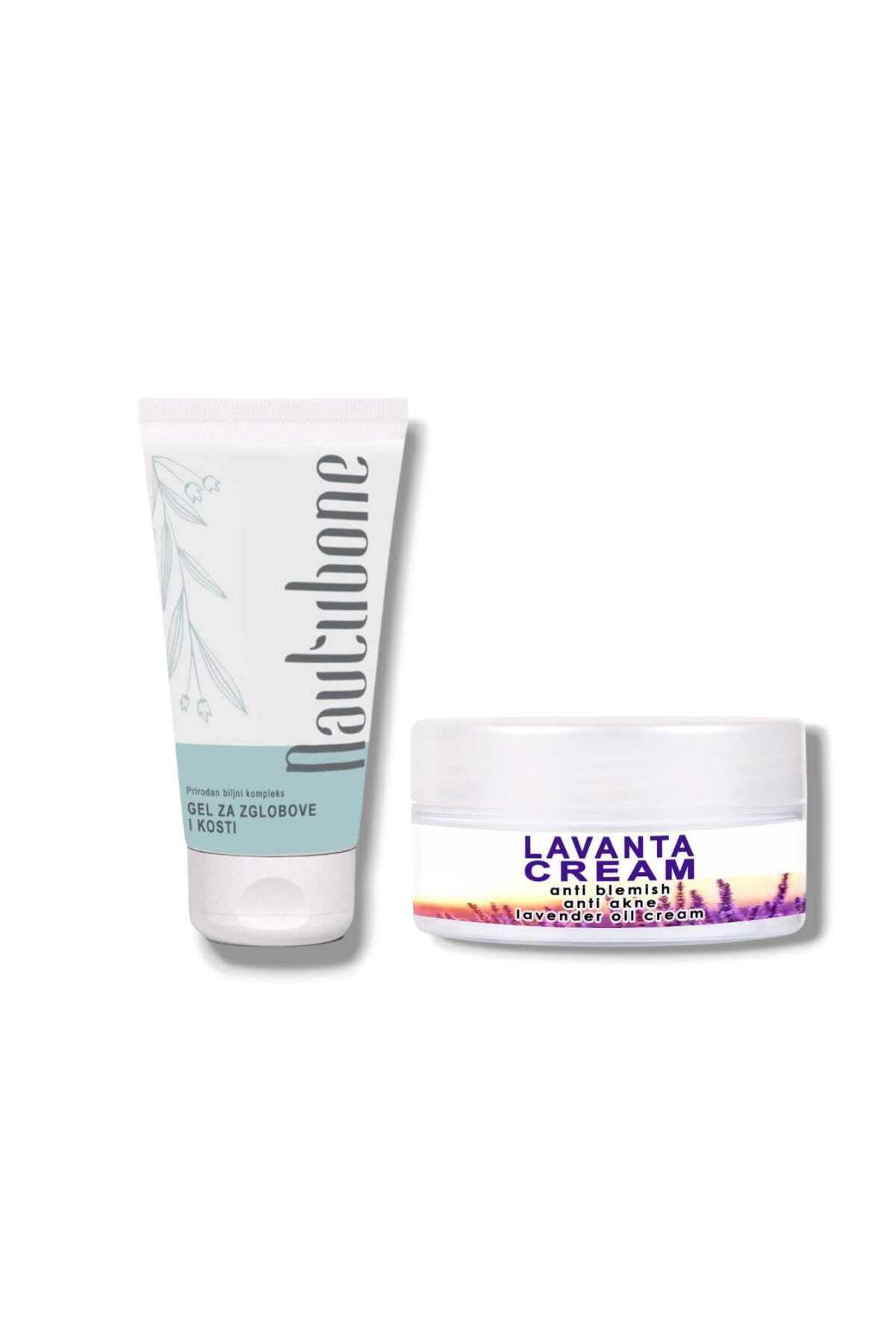 Strong Bull Store Nautubone Bel Fıtık Kas Eklem Boyun Ağrıları İçin Masaj Kremi + Lavanta Cream Cilt Bakım Kremi 50 ml