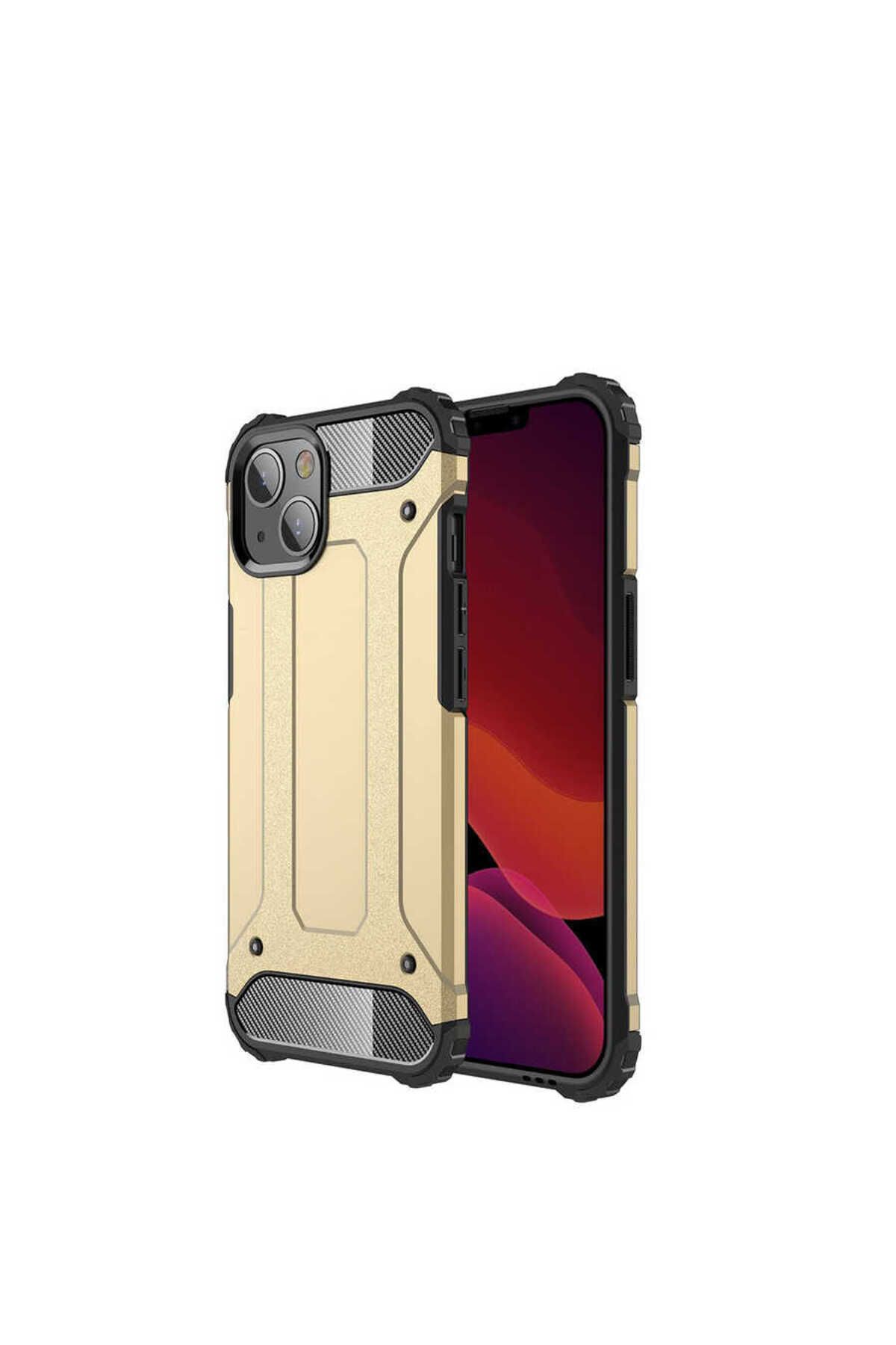 halkhouse Apple iPhone 13 Kılıf Zırh Tank Sert Korumalı Silikon Crash Silikon Kapak