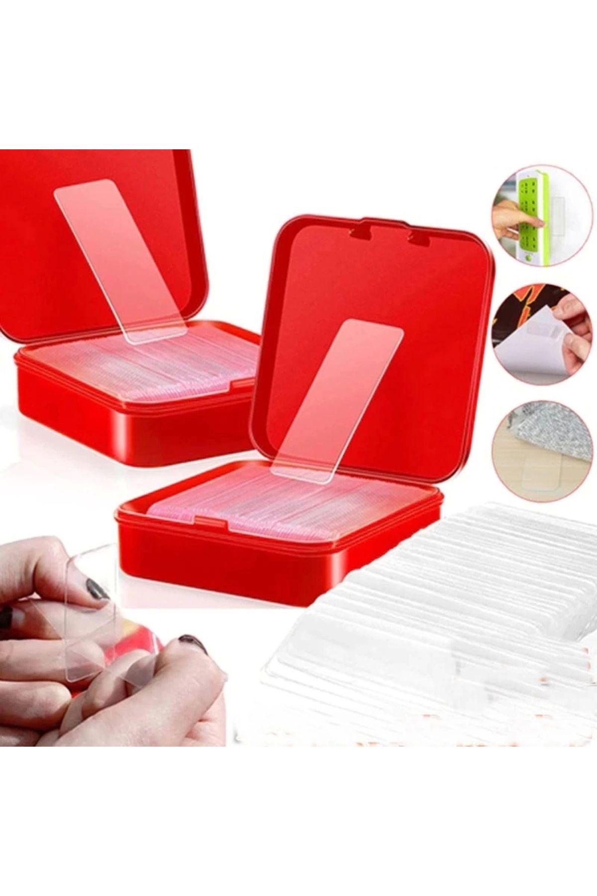 shop 120 Parça Çift Taraflı Tekrar Kullanılabilir Yapışkan Bantlar