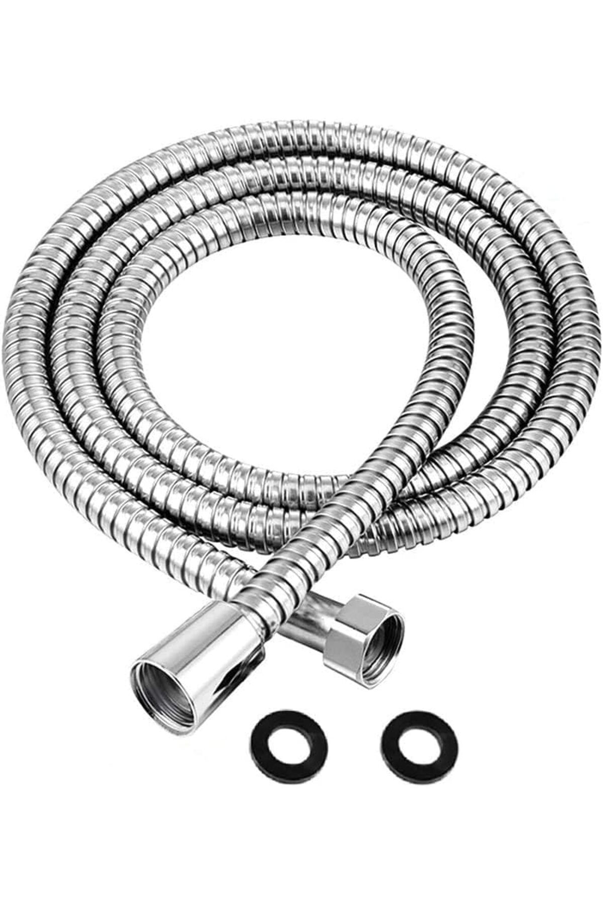 mazıdağı mazzıdağ - 200cm Ekstra Uzun Duş Spirali/Patlamaya Dayanımlı Yüksek Basınçlı 2 Metre Banyo