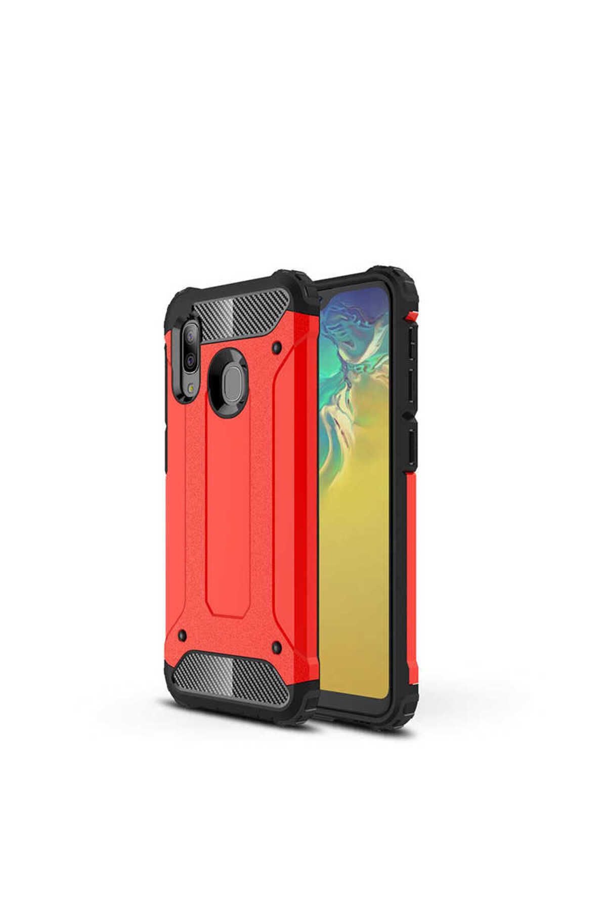 halkhouse Galaxy A20E Kılıf Zırh Tank Sert Korumalı Silikon Crash Silikon Kapak