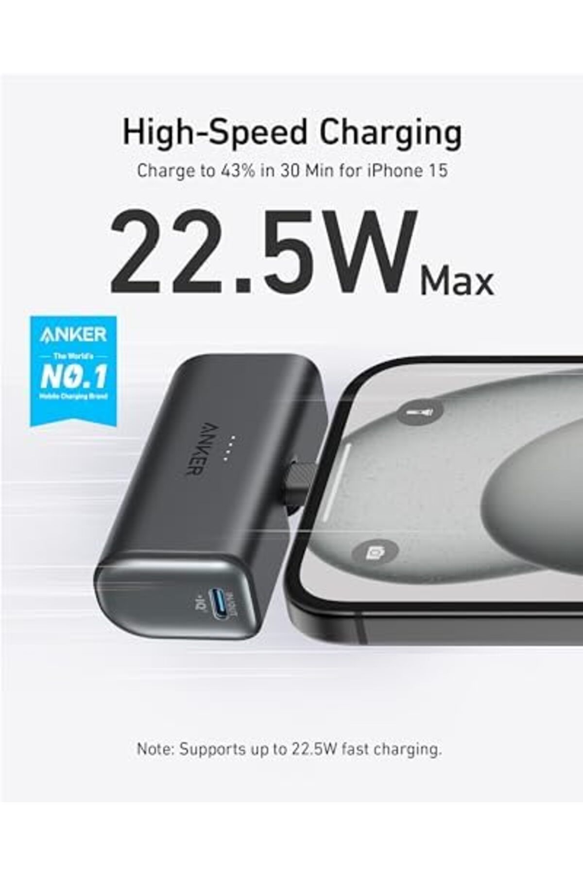Anker-بنك الطاقة أنكر نانو، شاحن محمول صغير مع موصل USB-C مدمج قابل للطي، بطارية 5000 مللي أمبير/ساعة 4