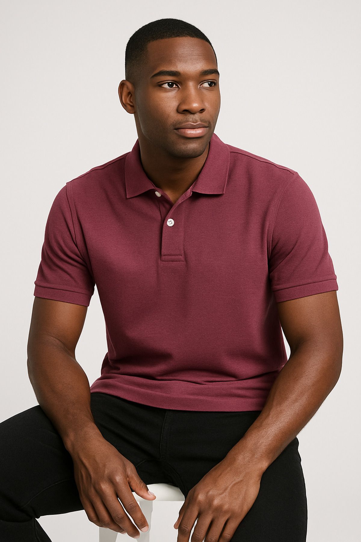 UOMOPARK 2739 CityStyle Petek Polo Yaka Pamuklu Regular fit T shirt