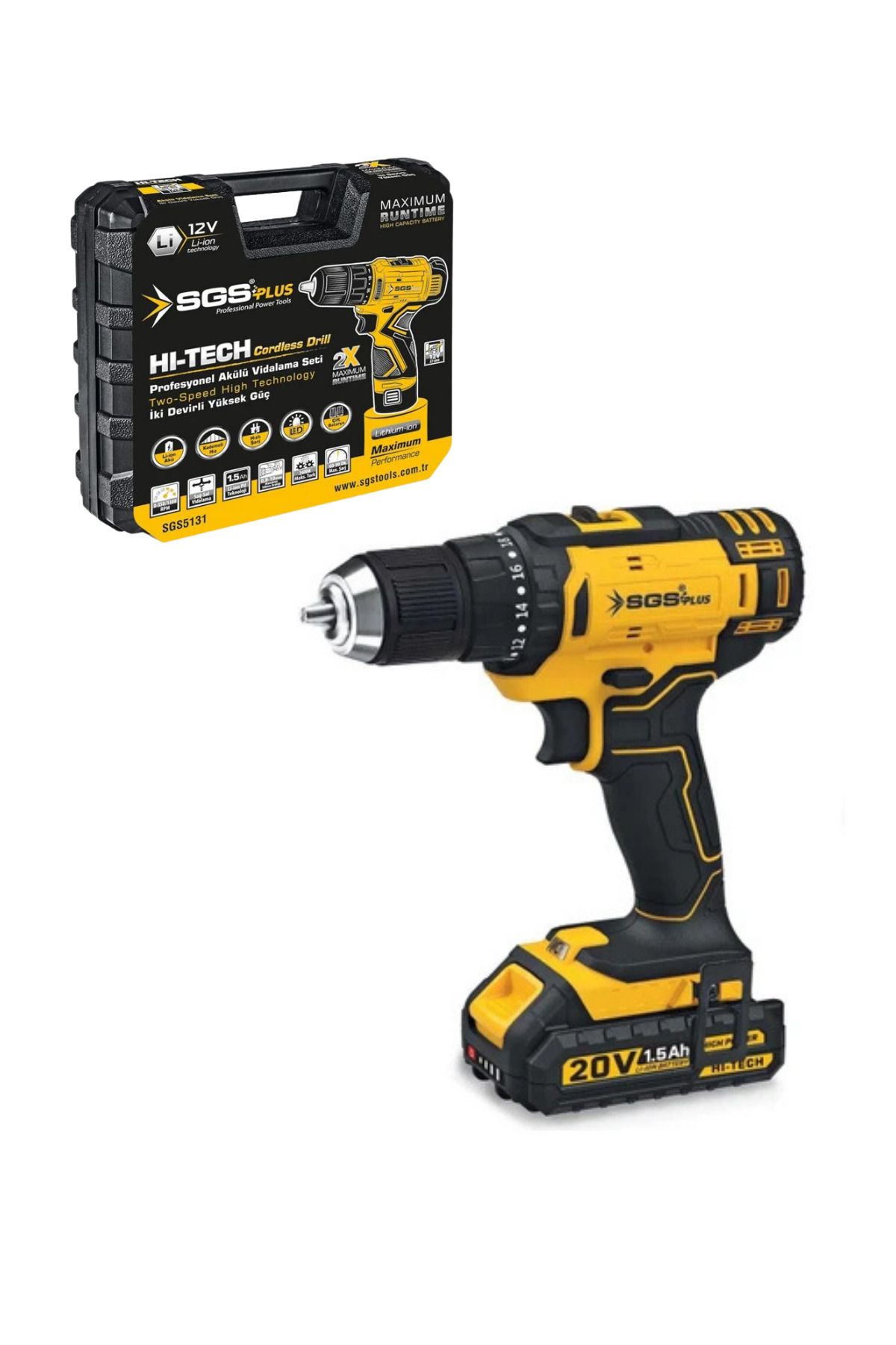 Elioure 20V Akülü Şarjlı Matkap 1.5Ah, Hafif ve Güçlü Vidalama Aracı