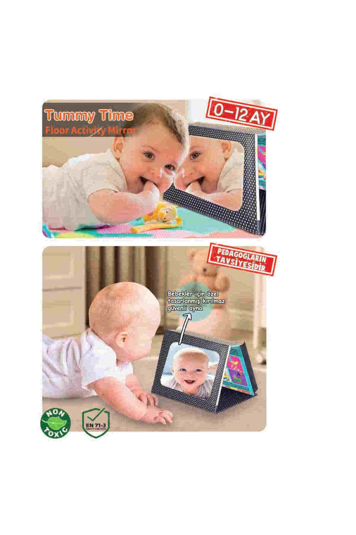 scntoys Eğitici Tummy Time Aynalı Zeka Kartları Oyun Seti - Güvenli Aynalı Zeka Kartları Eğitici Zeka Kartı