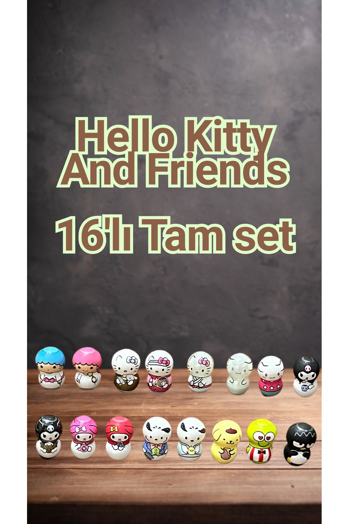 Relkon Hello Kitty And Friends 16 Adet Tam Set / Koleksiyonluk Hepsi birara
