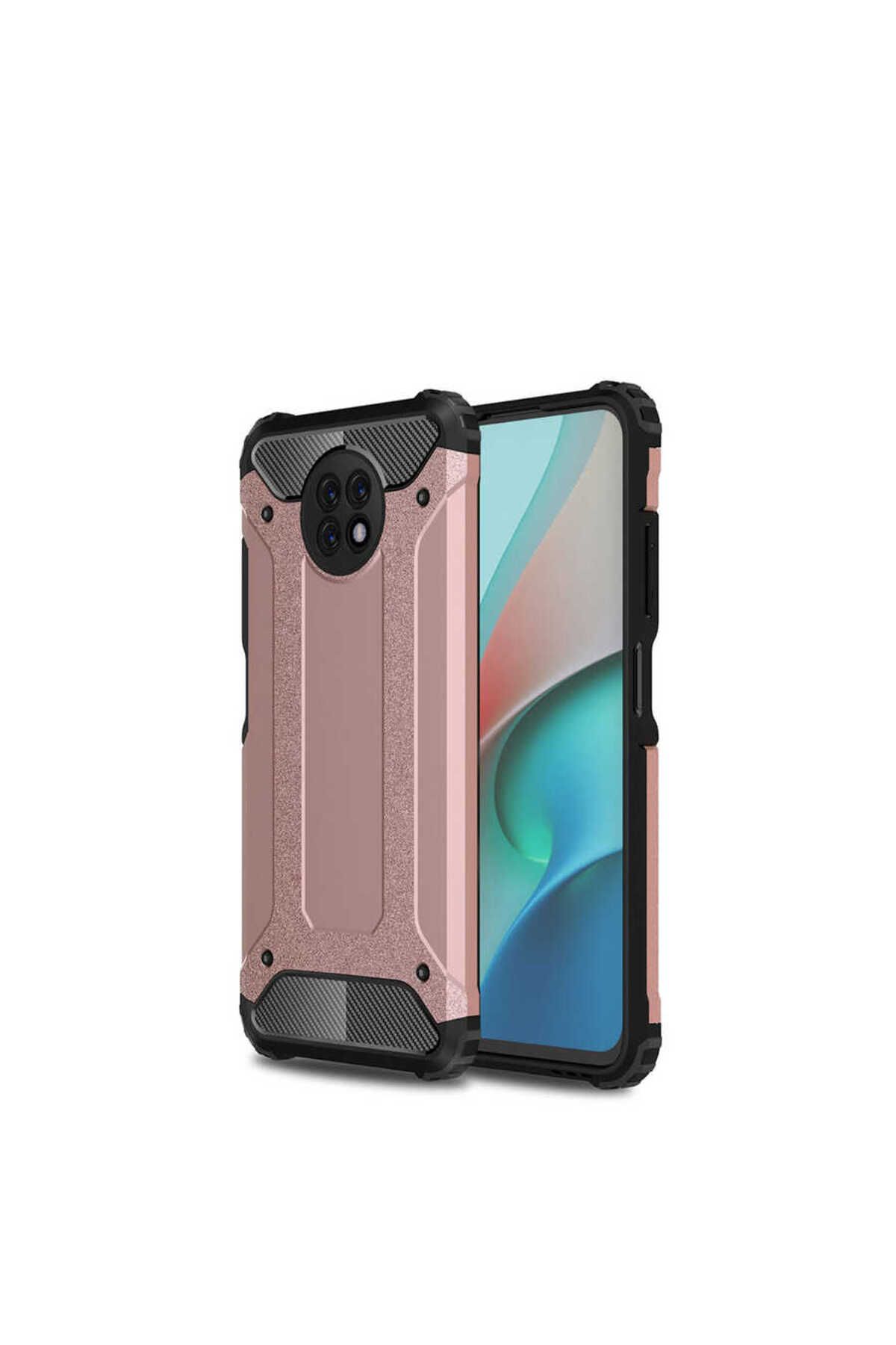 halkhouse Xiaomi Redmi Note 9 5G Kılıf Zırh Tank Sert Korumalı Silikon Crash Silikon Kapak