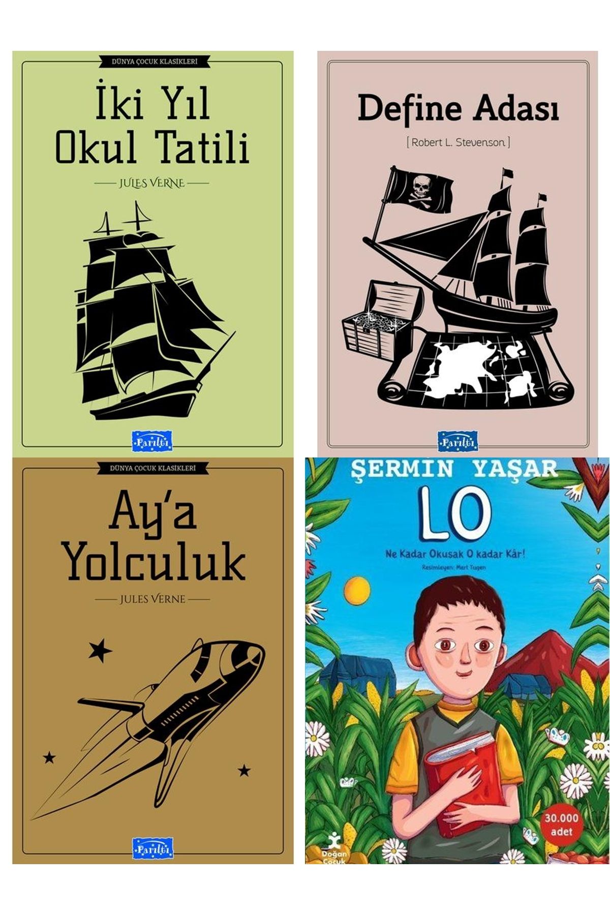 Parıltı Yayınları PARILTI YAYINLARI İKİ YIL OKUL TATİLİ DEFİNE ADASI VE ŞERMİN YAŞAR LO