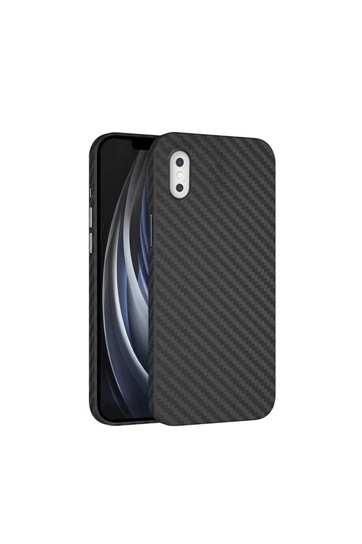 Cepustik Telefon Aksesuarları iPhone X / İphone XS Kılıf Şık Karbon Fiber Tasarım Kılıf