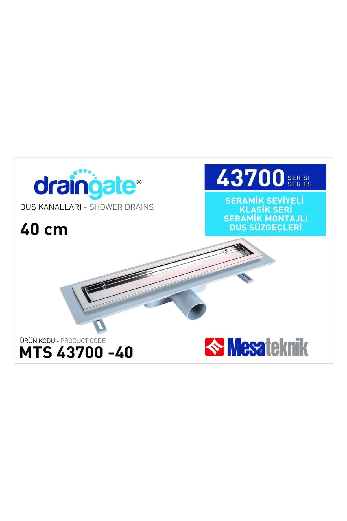 Mesateknik 40CM SER.MON.ÇERÇEVELİ DUŞ KANALI