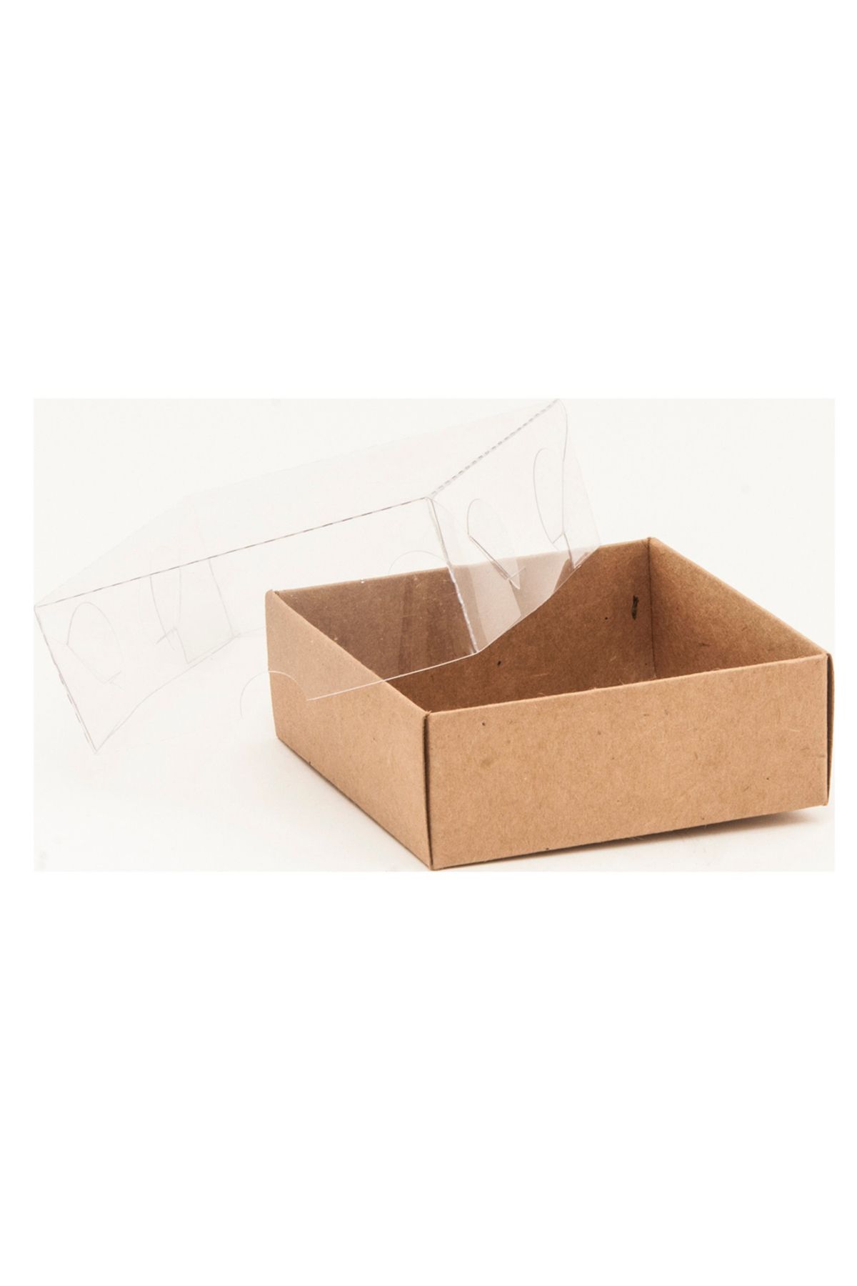 Eminonutoptanci Asetat Kapaklı Karton Kutu 8X8X3 (50 Adet) Kraft