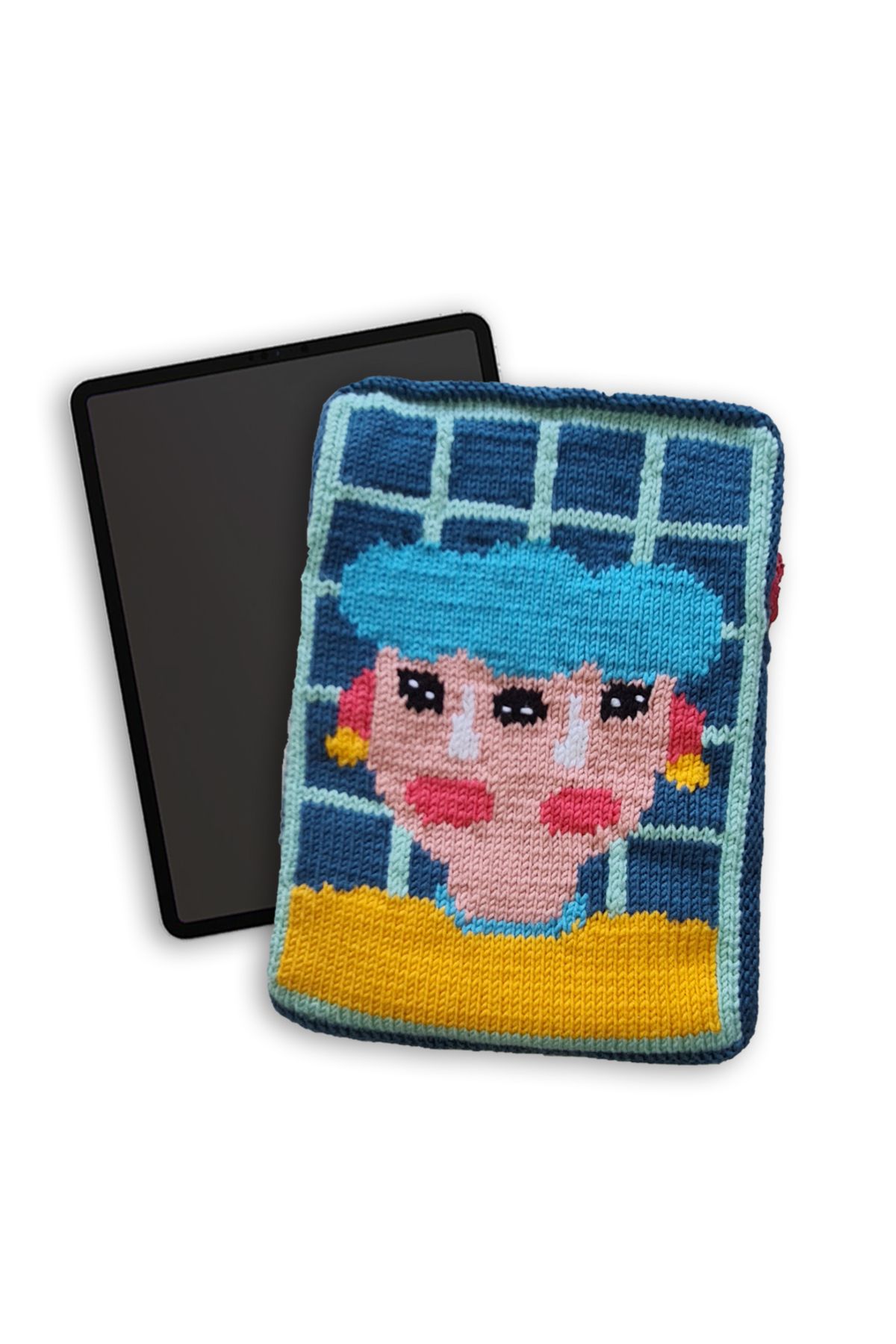 Zone Design Store El Örgüsü Laptop / Tablet Kılıfı - Kafalar Karışık 11 Inç