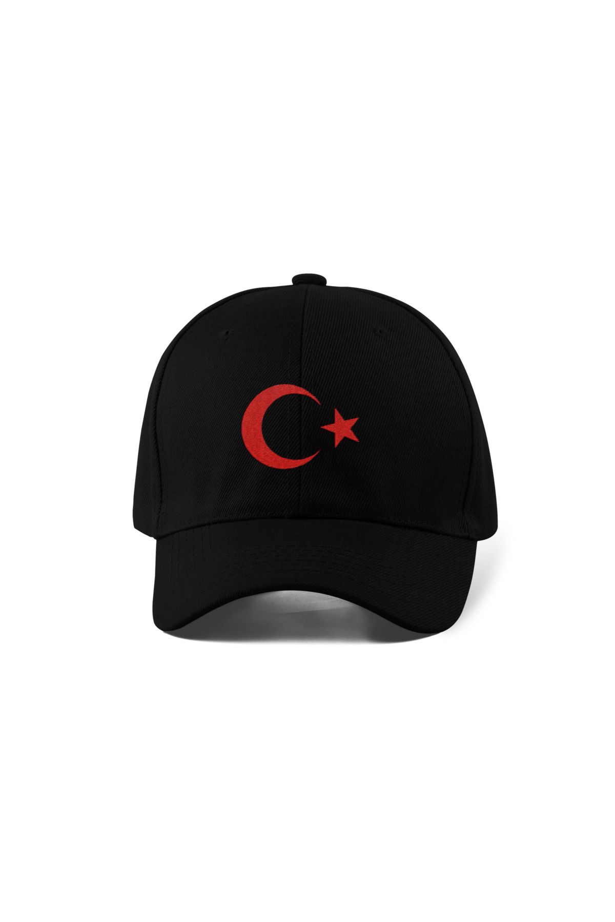 QUATEX Ay Yıldız Nakışlı Siyah Spor Şapka Unisex Arkası Cırtlı Ayarlanabilir A Kalite Üründür