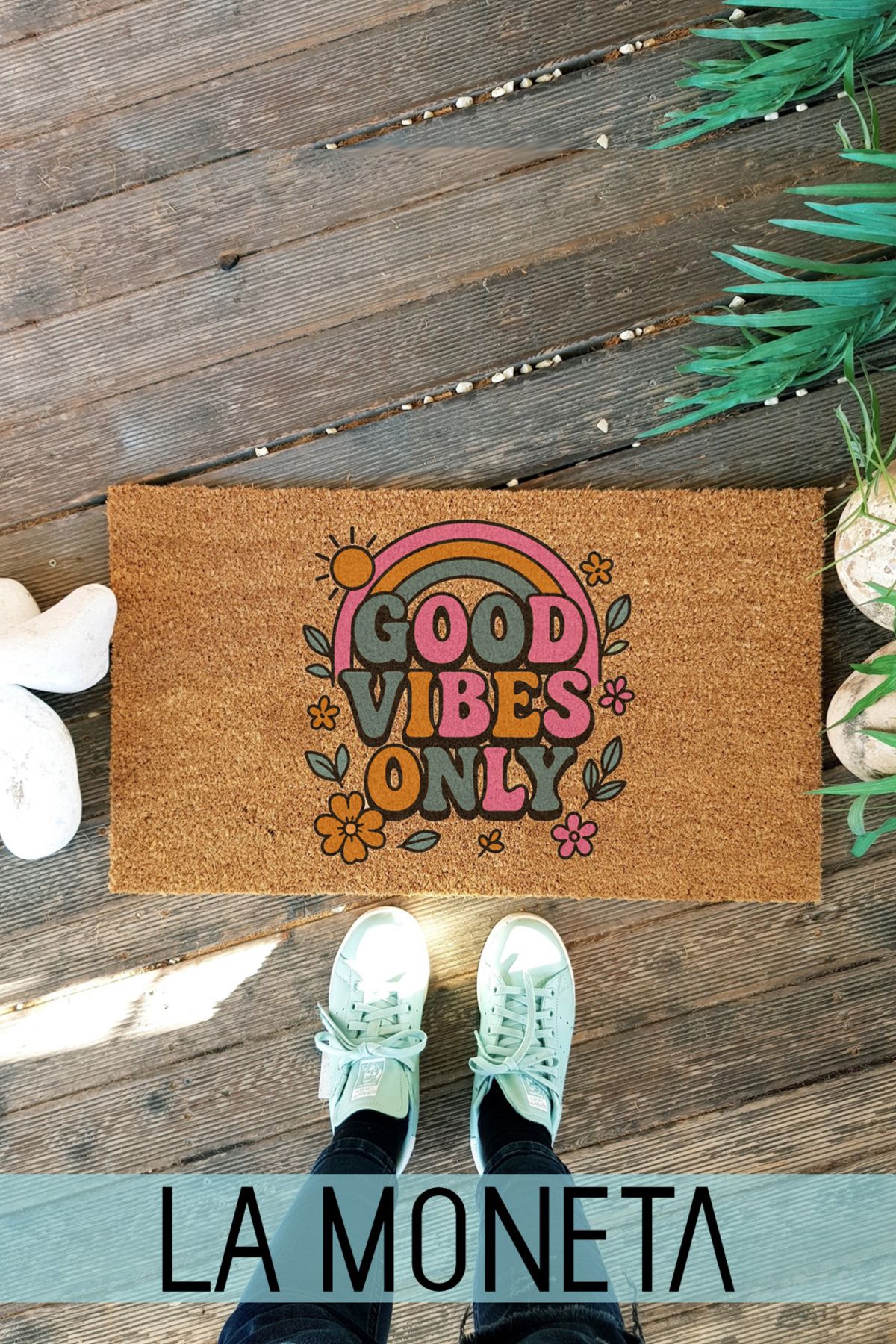 LAMONETA Good Vibes Retro Koko Kapı Önü Paspası