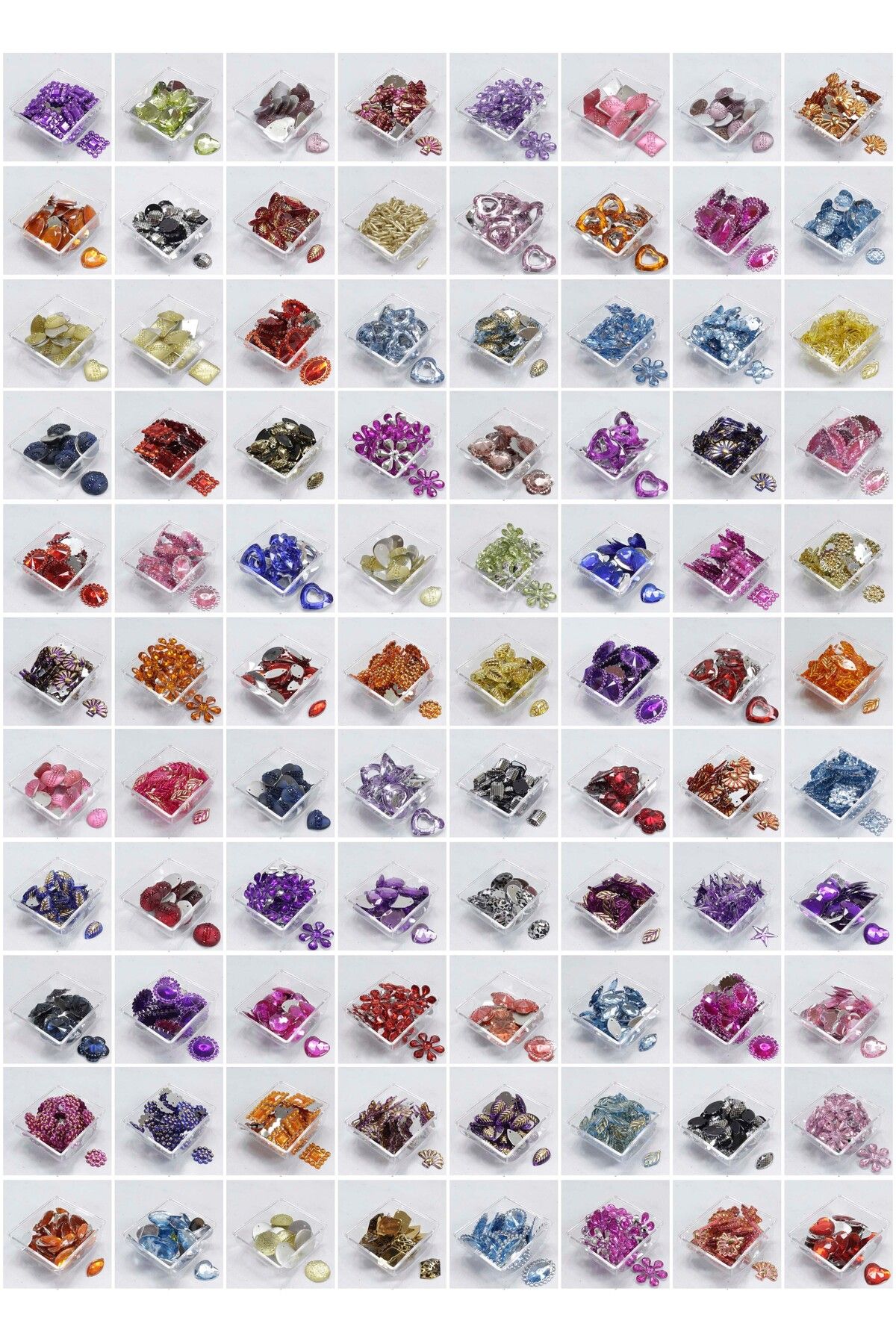 Kartopu Boncuk Takı Tekstil Süsleme Hobi Seti Karma 12 Model Boncuk Her Model 10 Gr Toplam 120 Gr