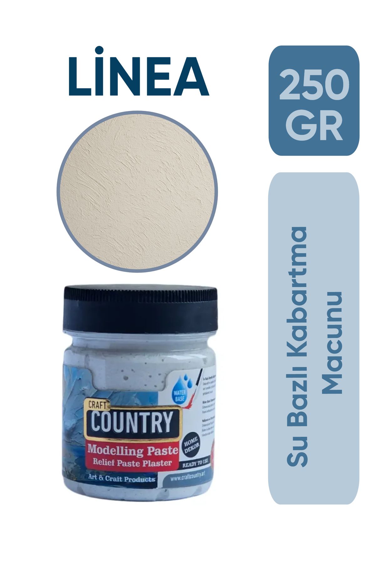 Craft Country Linea Su Bazlı Kabartma Macunu 250GR