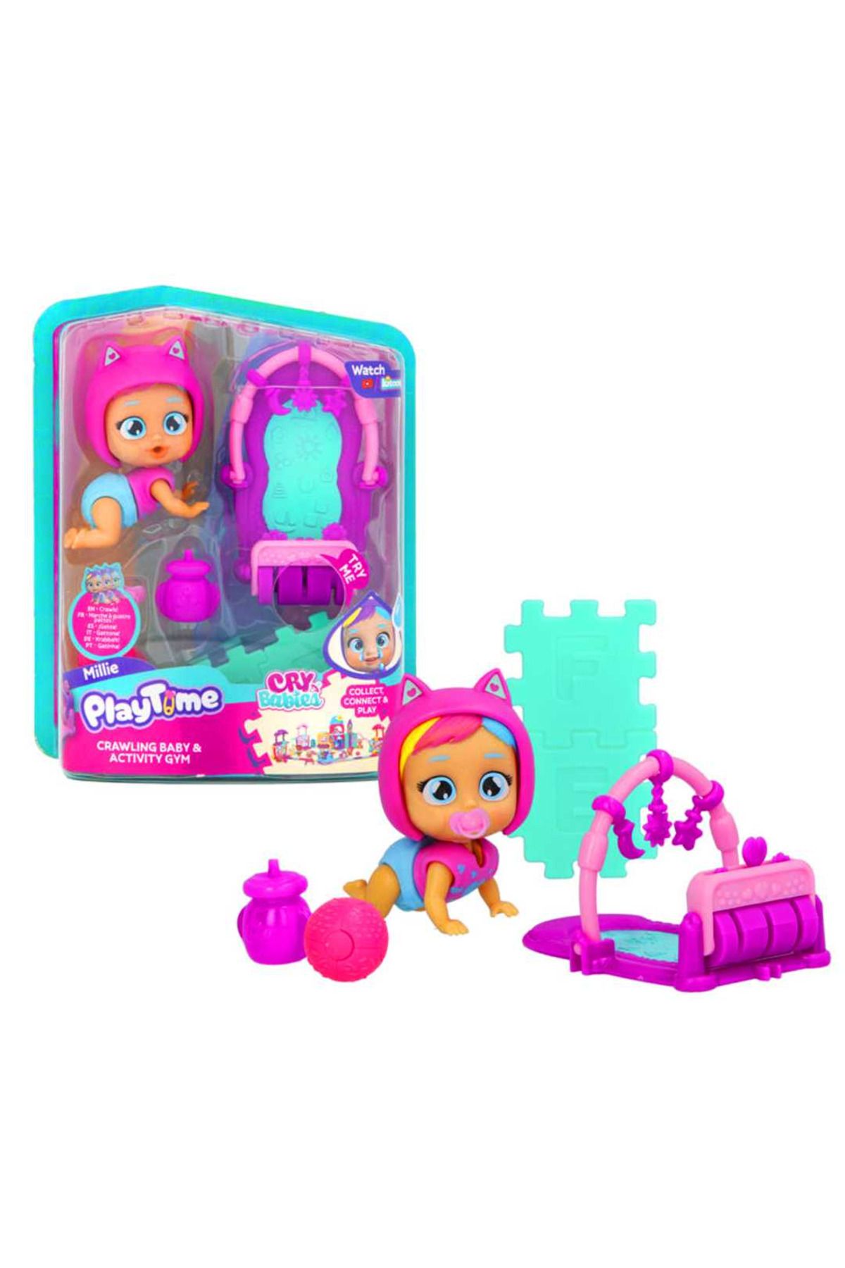 Art Tone CRY BABİES PLAY TİME CRAWLİNG BABY ACTİVİTY GYM MİNİ AĞLAYAN BEBEK MİLLİE VE SPOR 3+