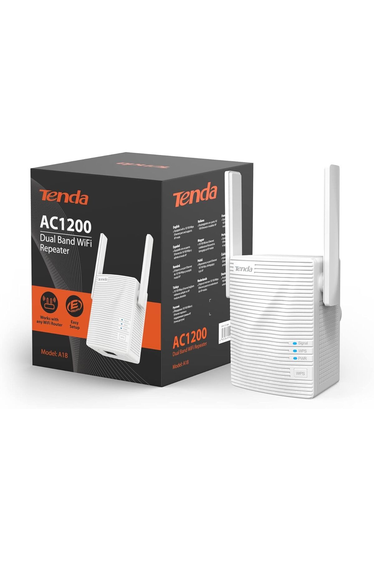 mazıdağı mazzıdağ A18 Kablosuz Wifi Tekrarlayıcı, Dual Band Hızı AC1200 1200Mbps, Wifi Genişletici ve
