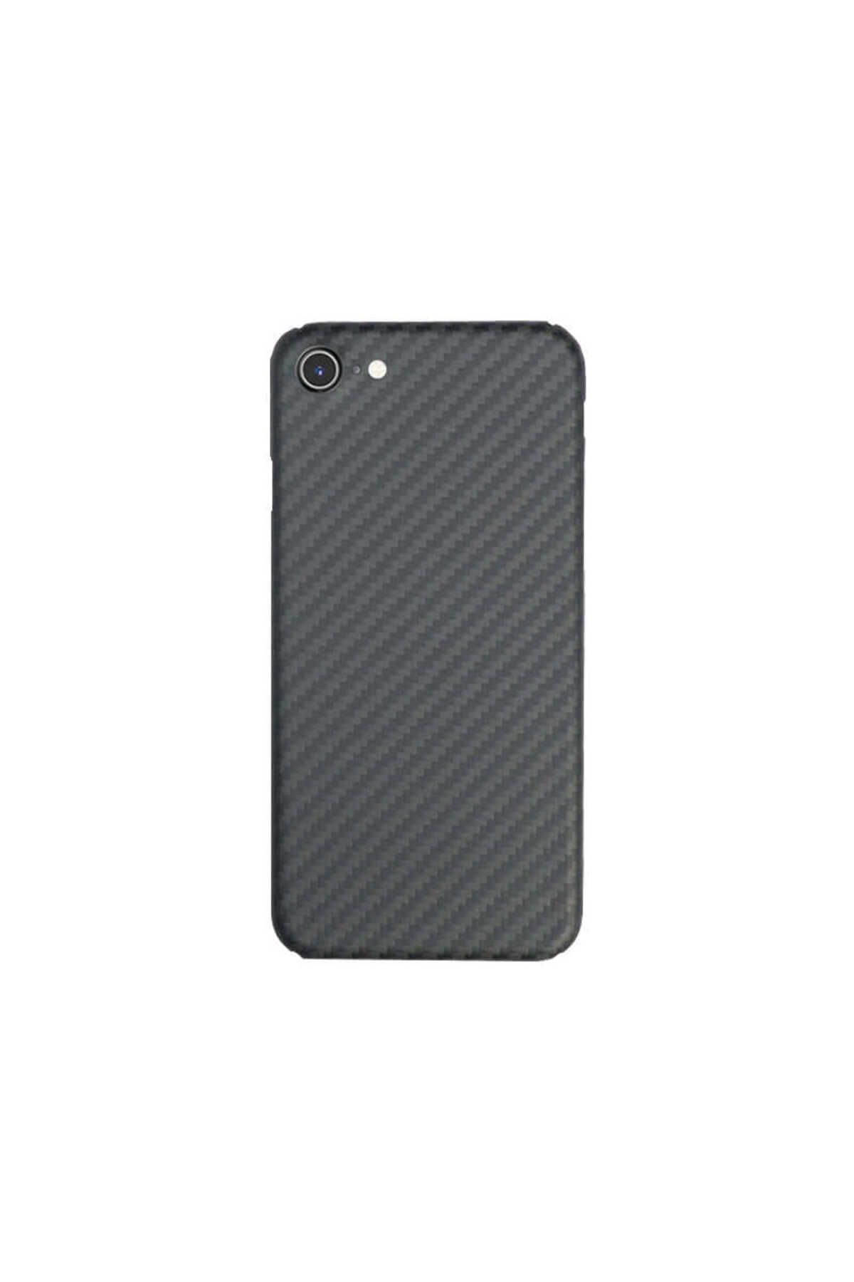 Cepustik Telefon Aksesuarları iPhone 7 / İphone 8 / İphone SE Kılıf Şık Karbon Fiber Tasarım Kılıf