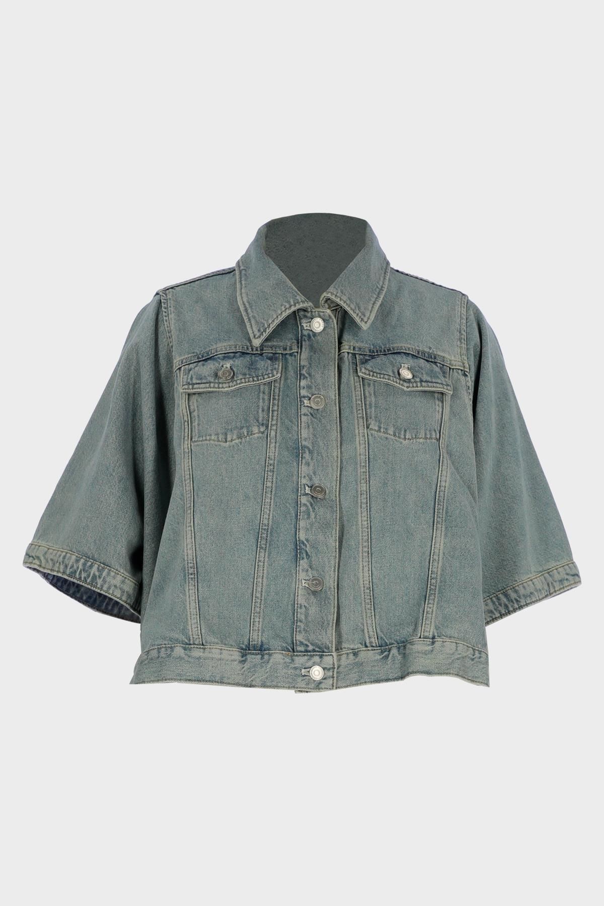 CROSS JEANS Kadın Açık Mavi Tintli Cepsiz Jean Panço C 4538-234