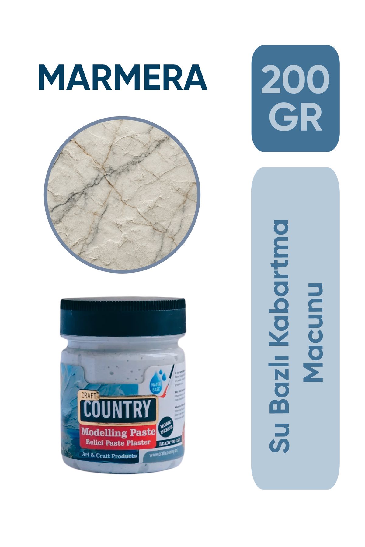 Craft Country Marmera Su Bazlı Kabartma Macunu 200GR