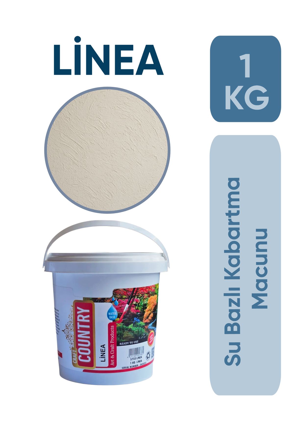Craft Country Linea Su Bazlı Kabartma Macunu 1KG