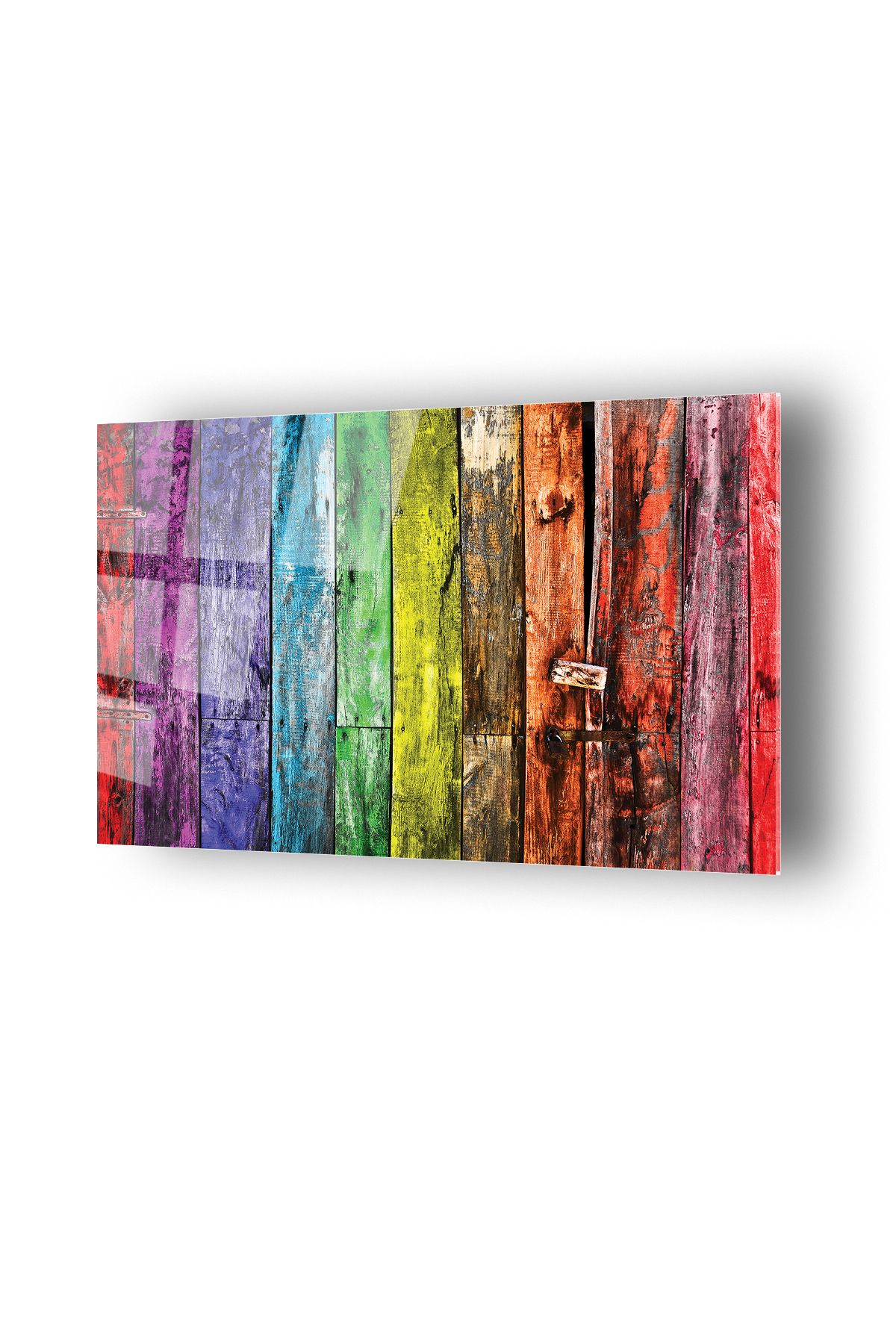 no77decor Boyalı Çit Temalı Cam Tablo