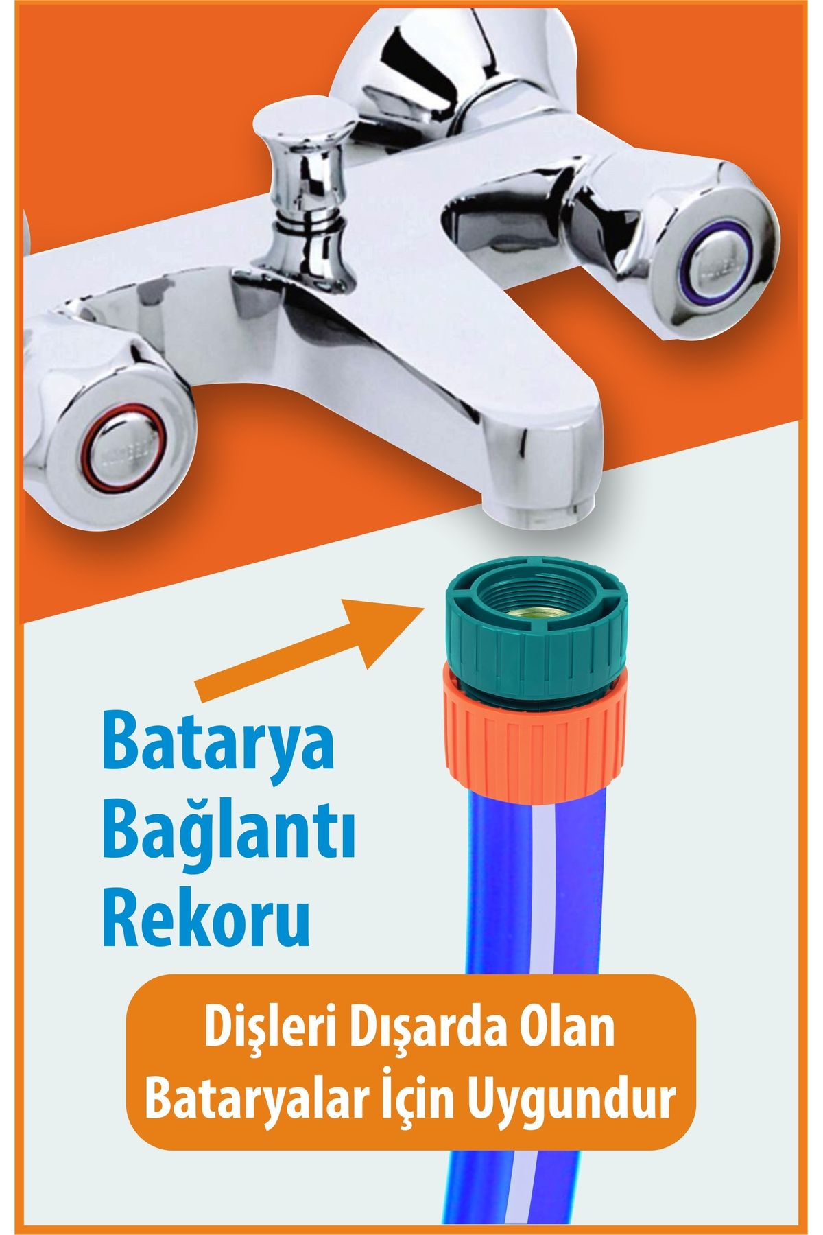 sayım plastik Iç Mekan Batarya Musluk Hortum Bağlantı Aparatı Kelepçesiz Ince Diş - Dişi