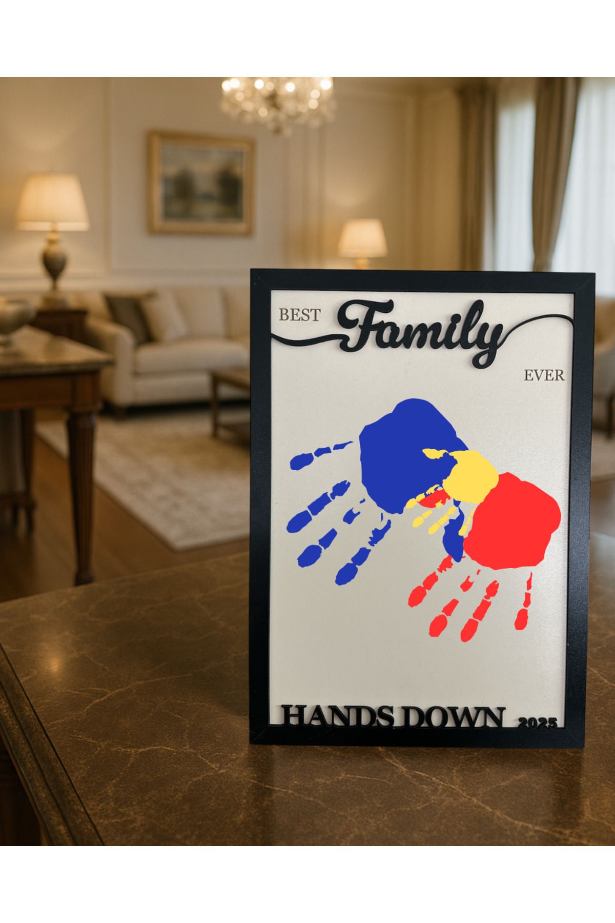 Avuç İzim Aile El İzi Tablosu – BEST FAMILY EVER 2025 | Kendi Elini Bas!