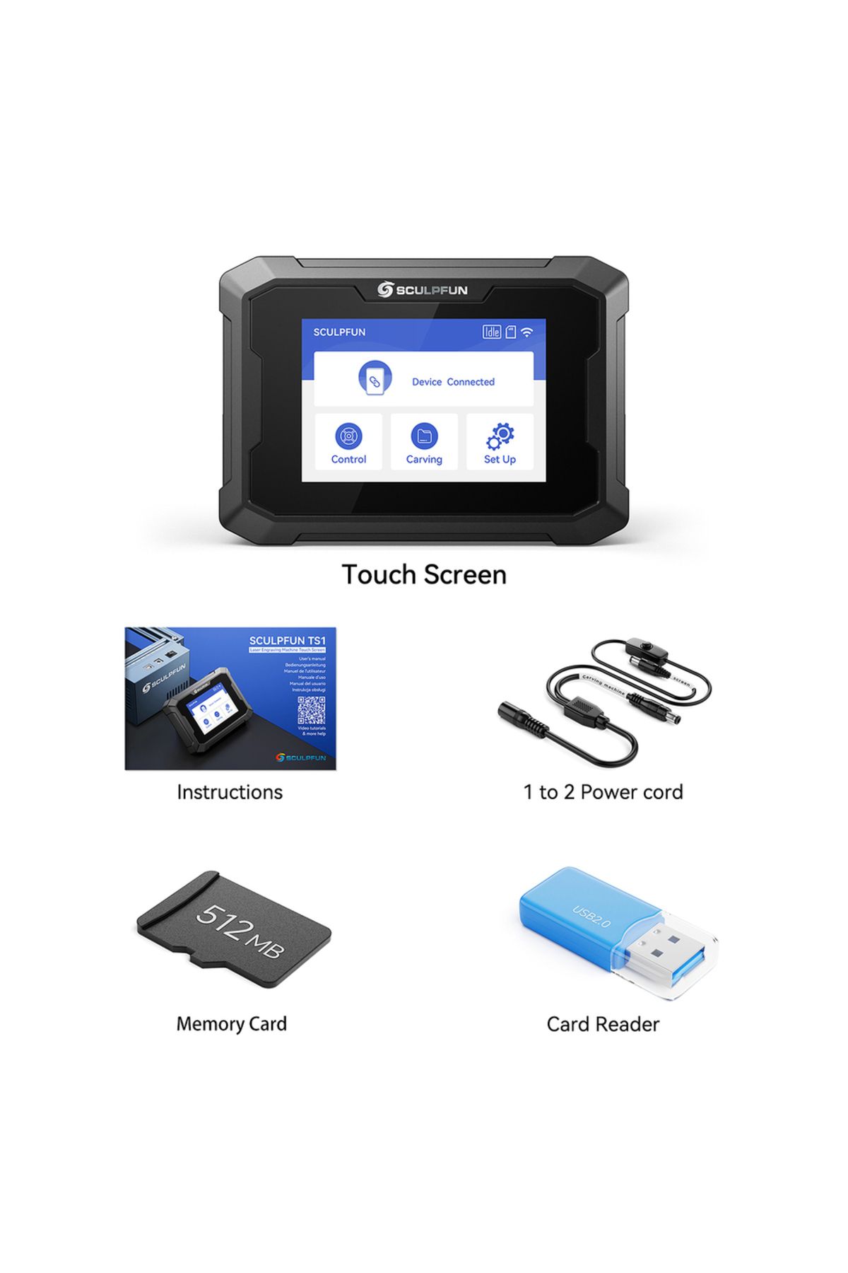 Choice-SCULPFUN TS1 Laser Engraver Touchscreen 3.5-inch Control Terminal Real-time Slicing Function Used... 6