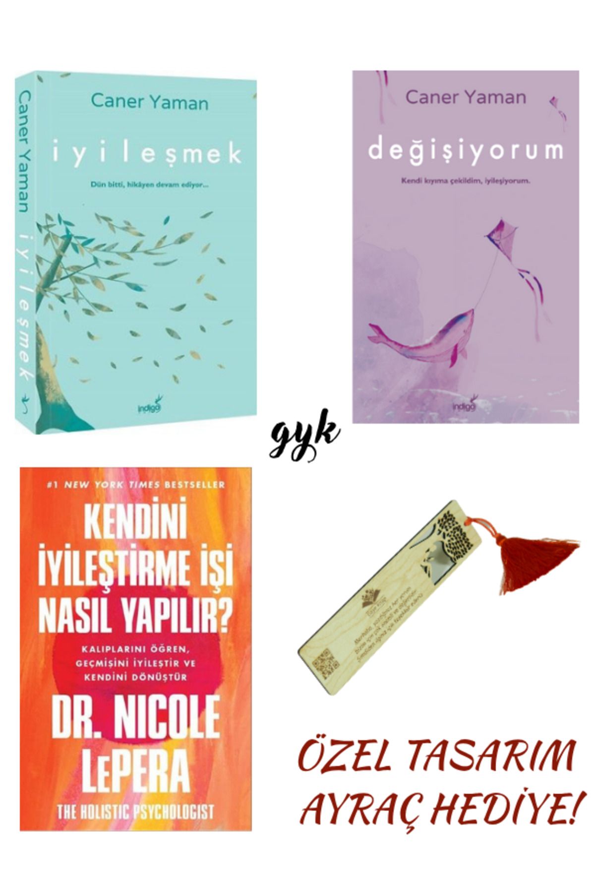 İndigo Kitap İyileşmek - Değişiyorum - Kendini İyileştirme İşi Nasıl Yapılır? 3 Kitap SET (AYRAÇ HEDİYELİ!)
