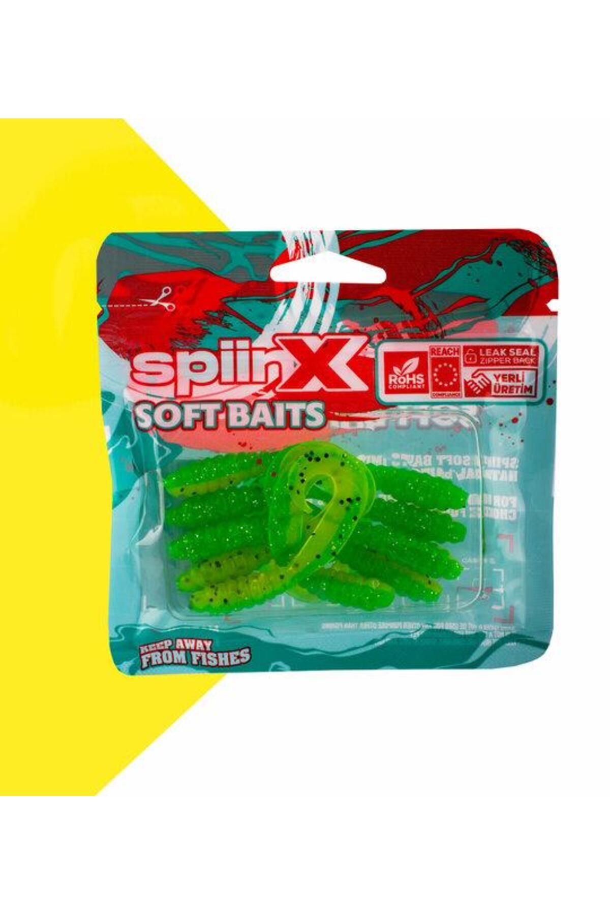 SpiinX Crazy Tail Kuyruk 7.5CM 10P Silikon Yem - BLUE SILVER