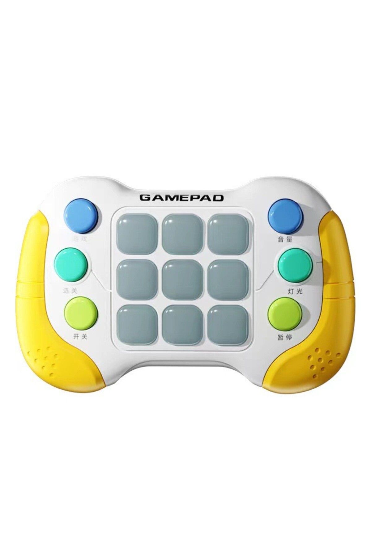 Flippy-Interactive Toy, Pop It Console, 6 Buttons, 5 Modes, 600 Levels, 3 Years, Yellow/gray 6