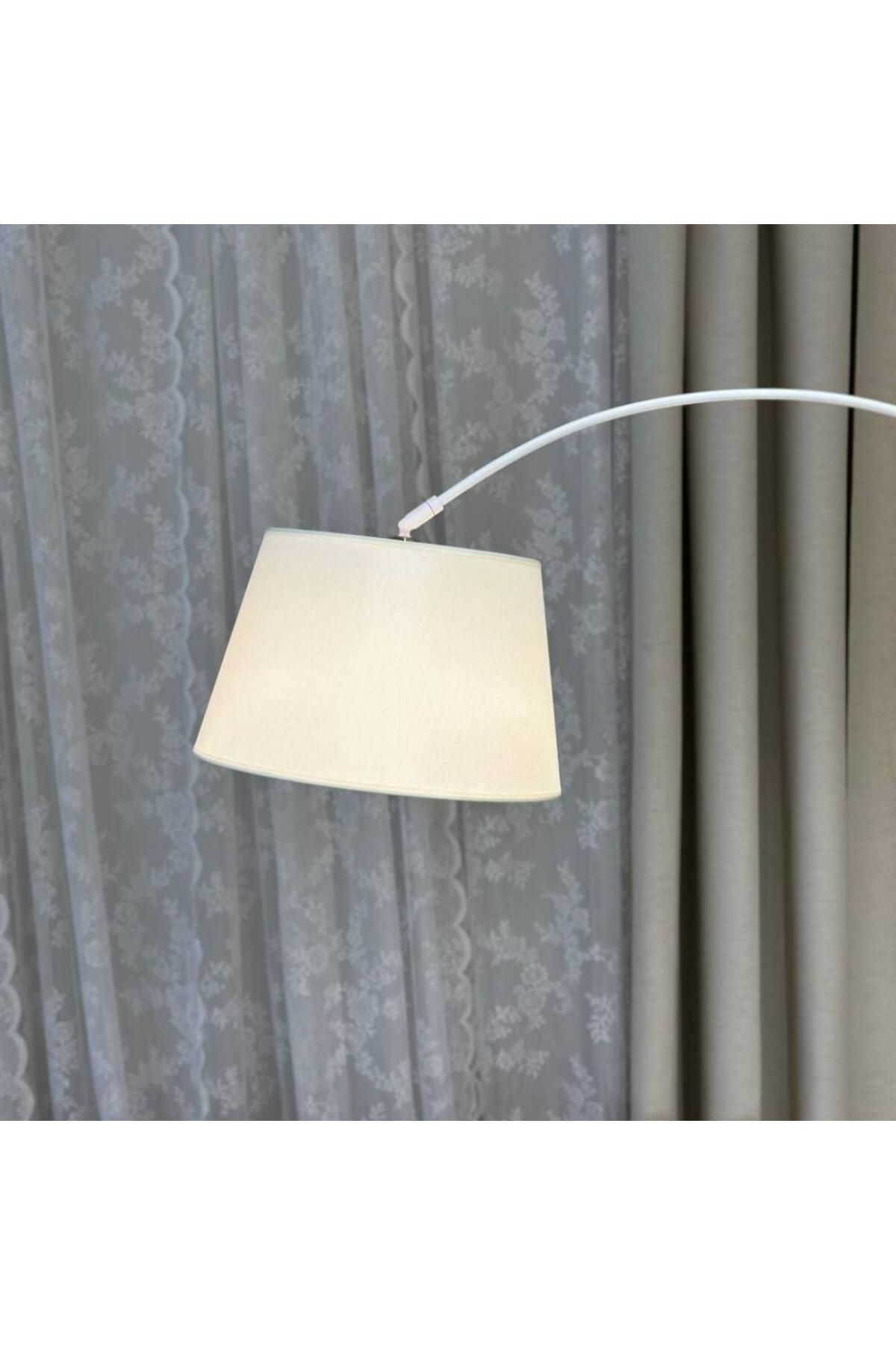 foryou-White Slanted Pole Floor Lamp with Serving Shelf 184cm 5