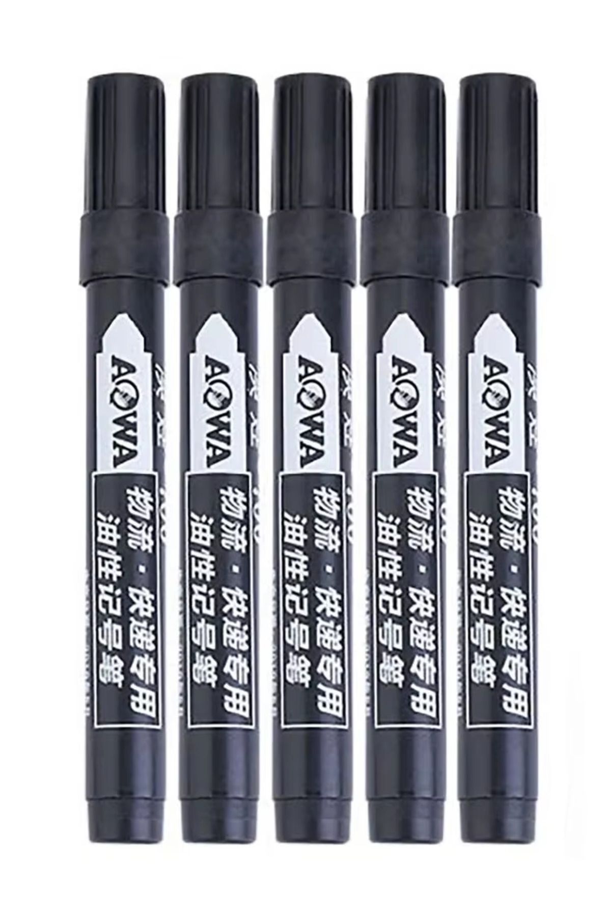 Choice-10 black A set of 10 large-tip black ink marker pens for non-erasable marking and notation 7