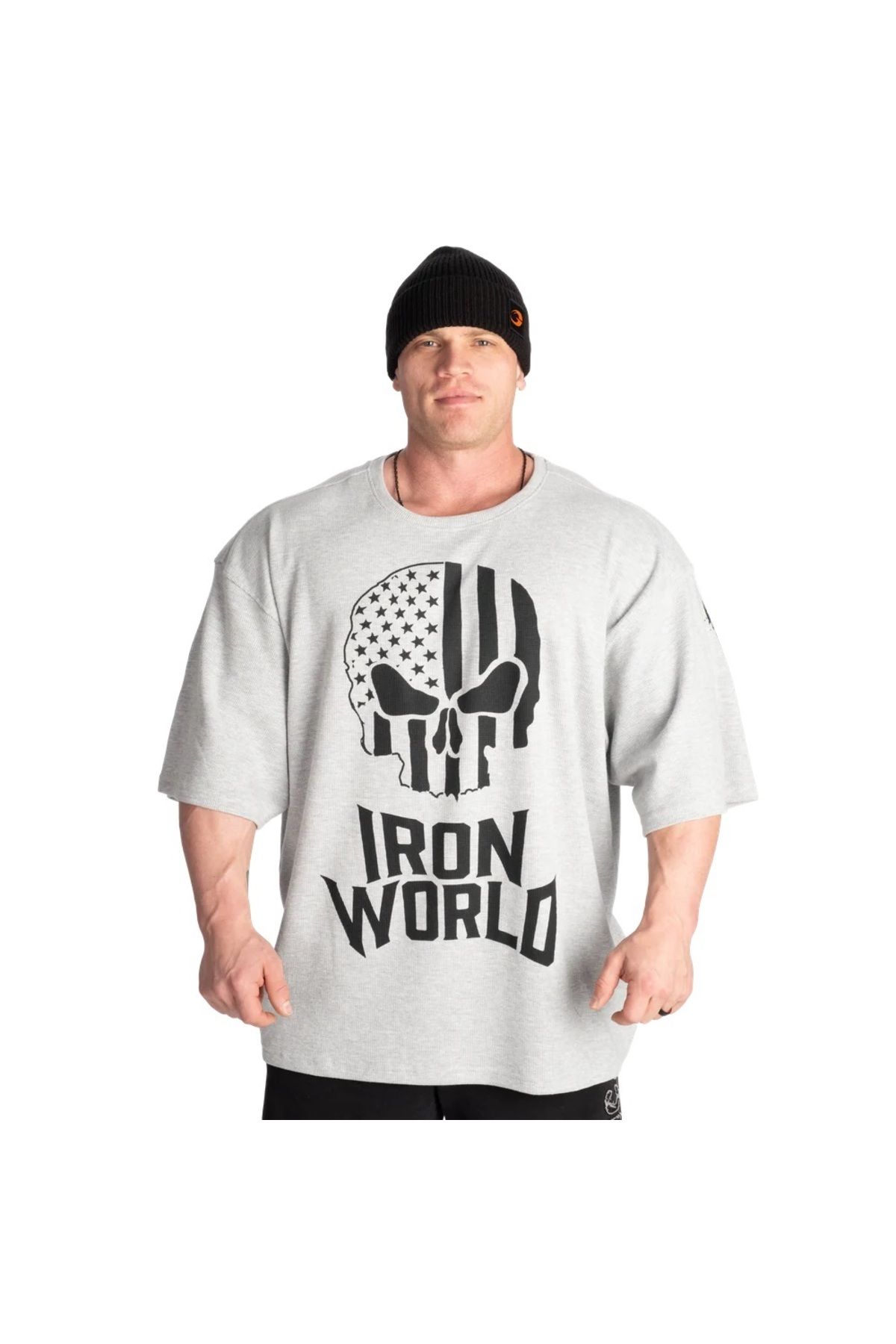 GASP Thermal Skull Tee Grey Melange
