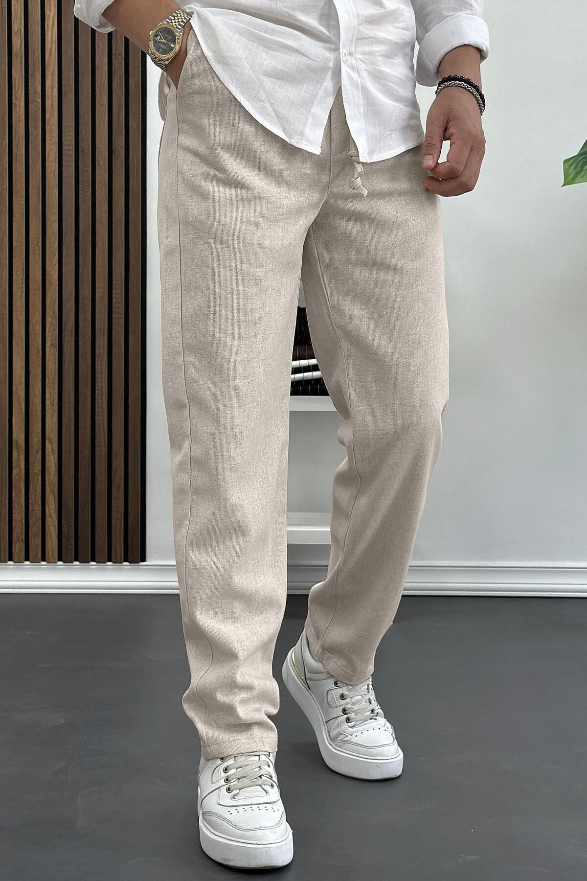 Baymen Collection SALAŞ YAZLIK KETEN PANTOLON