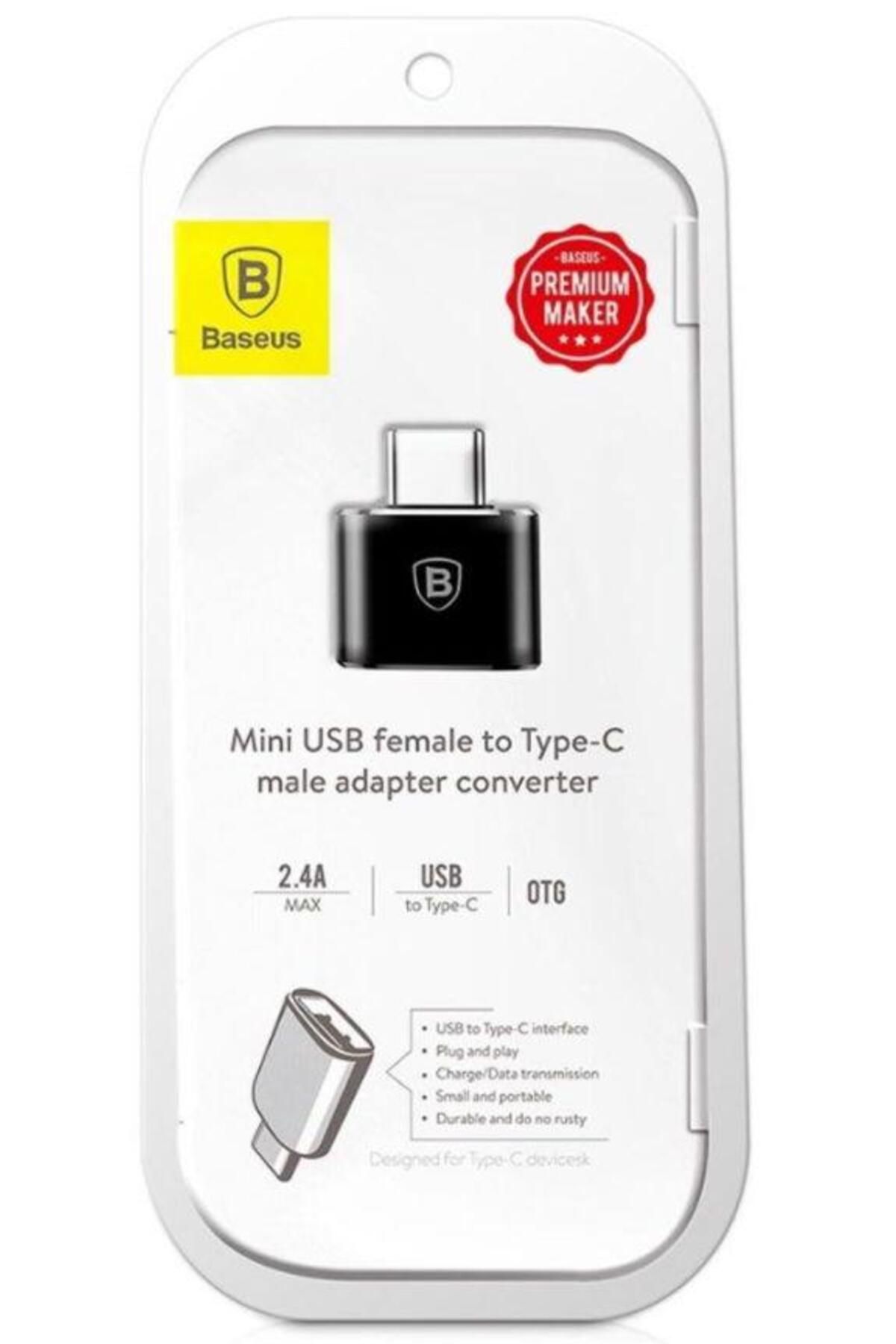 Baseus-Adaptor Baseus Mini CATOTG-01, USB 3.0 - USB Type-C, 2.4 A max (Negru) 3