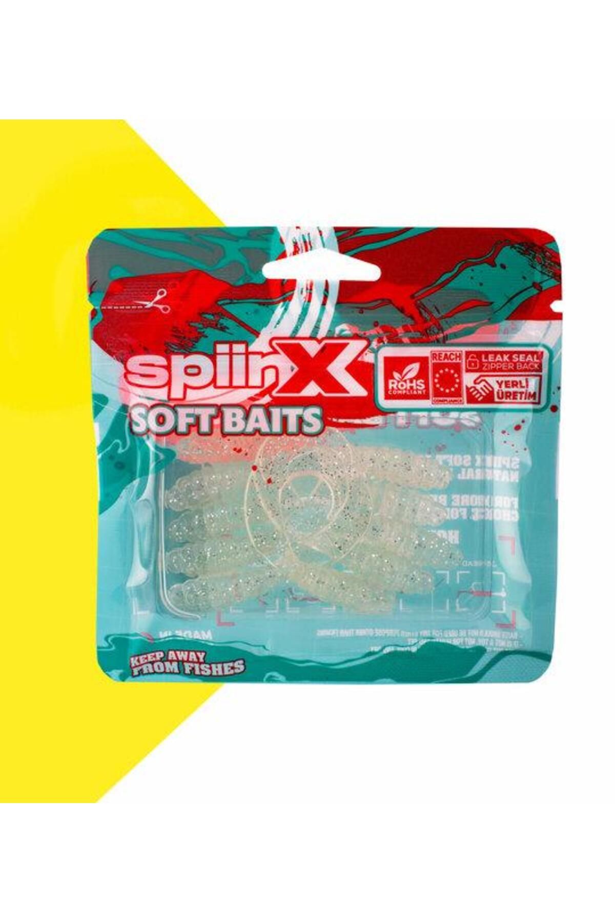 SpiinX Crazy Tail Kuyruk 7.5CM 10P Silikon Yem - BLUE SILVER