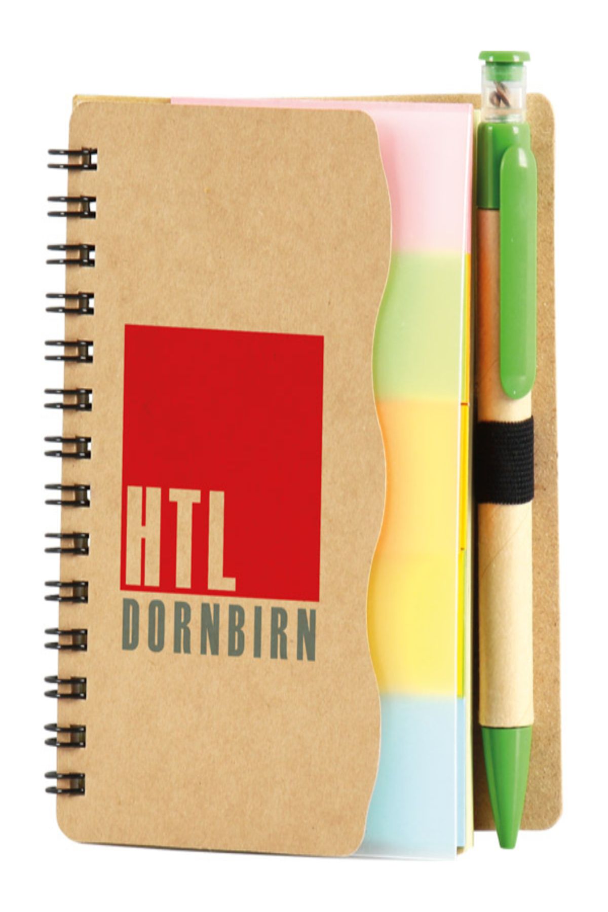 ETKİN PROMOSYON GERİ DÖNÜŞÜM DEFTER. TOHUMLU KALEM HEDİYELİ. SPİRALLİDİR.
