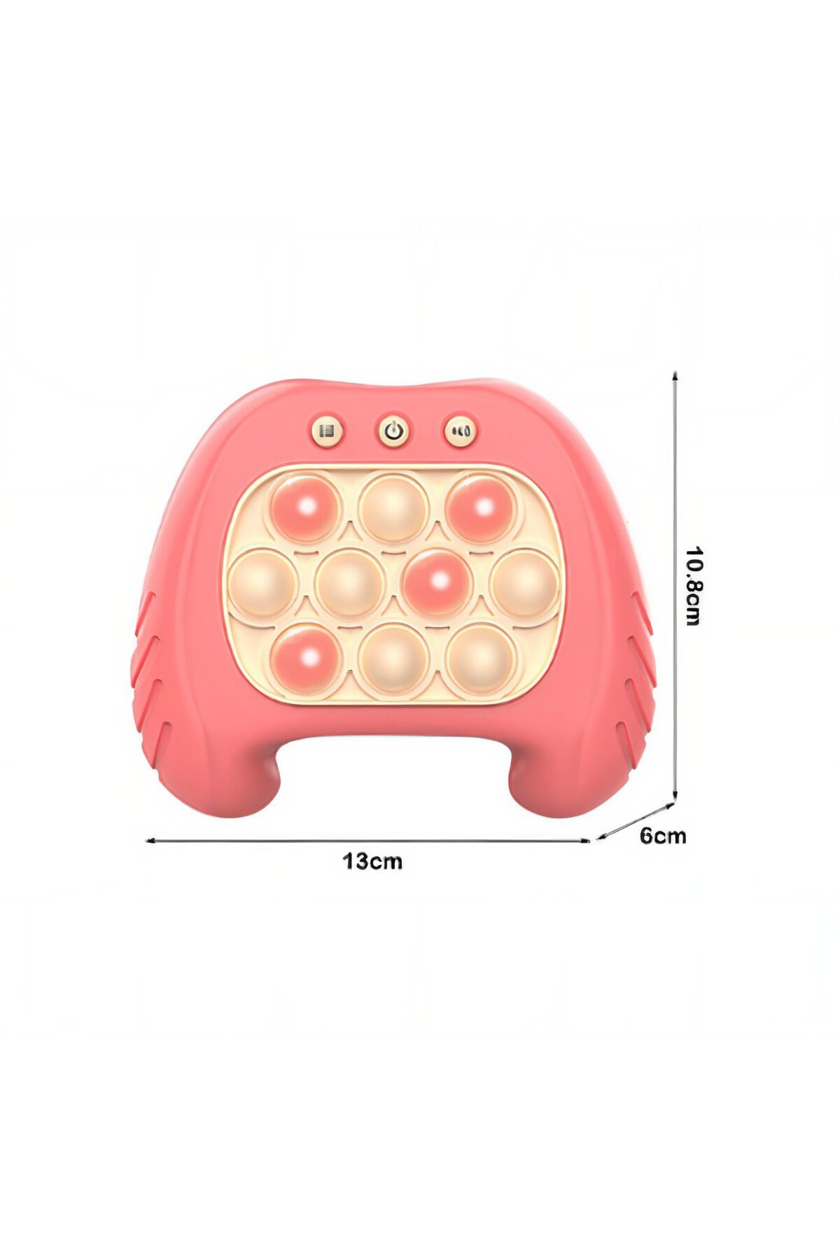 Teo-Pop It Game, , console, interactive game, antistress, with batteries, Abs and silicone, Pink, 12 x 10 x 5.8 cm 6