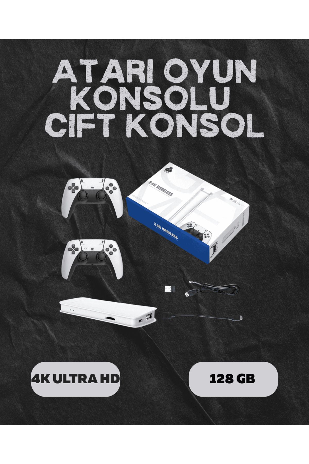 FTA TİCARET M15 Retro Konsol – 20.000 Oyunlu, Çift Gamepadli, 4K HDMI